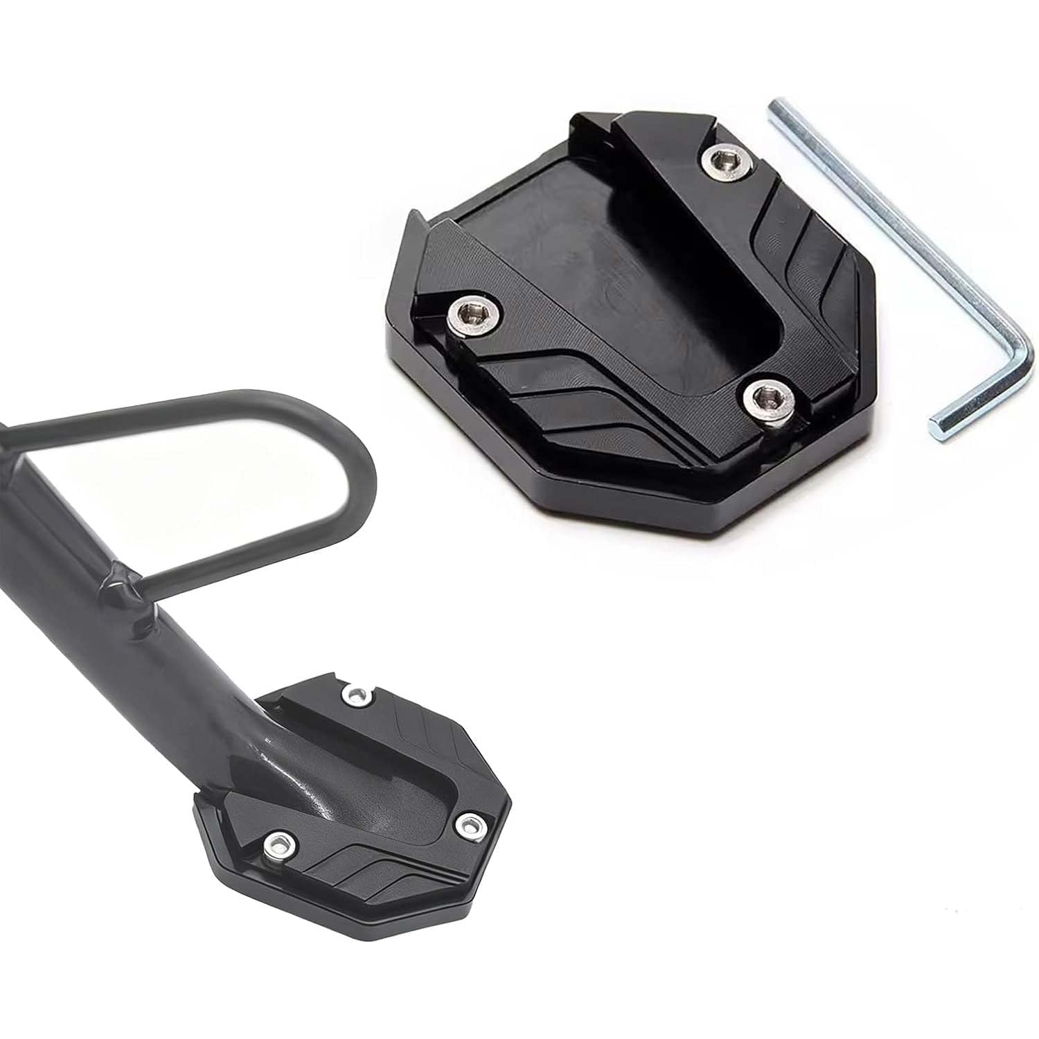 WCXCS Motorcycle Kickstand Pad for Ducati Multistrada 950 1100 1200 1260 1200S 1260S V4, Motorcycle Kickstand Extension Pad Side Aluminium Anti-Slip Base Accessories,D