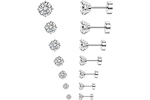 7 Pairs Flatback Maison Miru Earrings for Men and Women