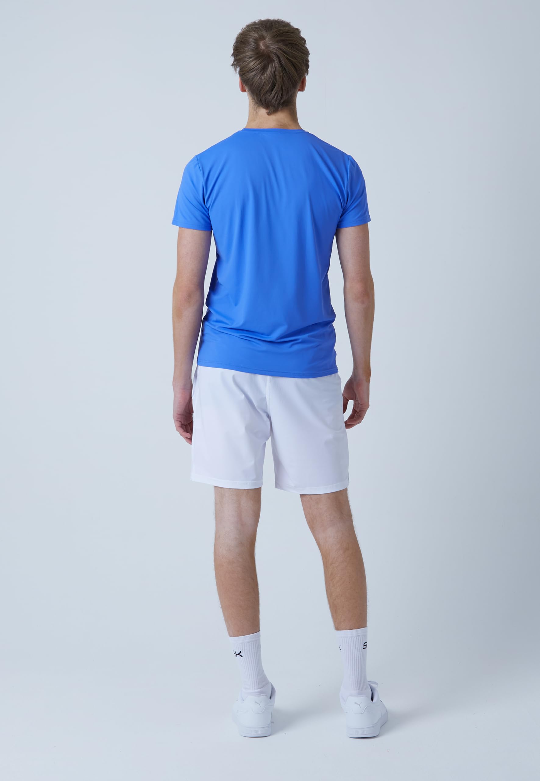 Sportkind Jungen & Herren Tennis, Padel, Running, Fitness Rundhals T-Shirt, atmungsaktiv, UV-Schutz UPF 50+, Kurzarm