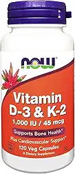 Vitamina d3+k2 Now 120s Nowfoods