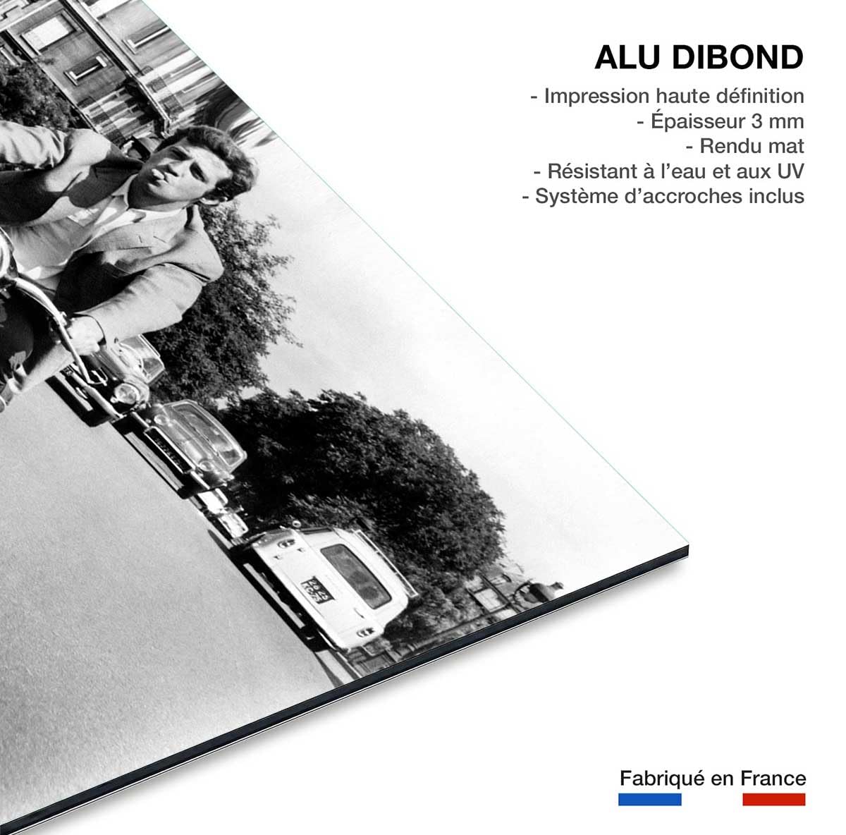 Tableau Noir et Blanc Belmondo - l'homme de Rio Alu - Made in France