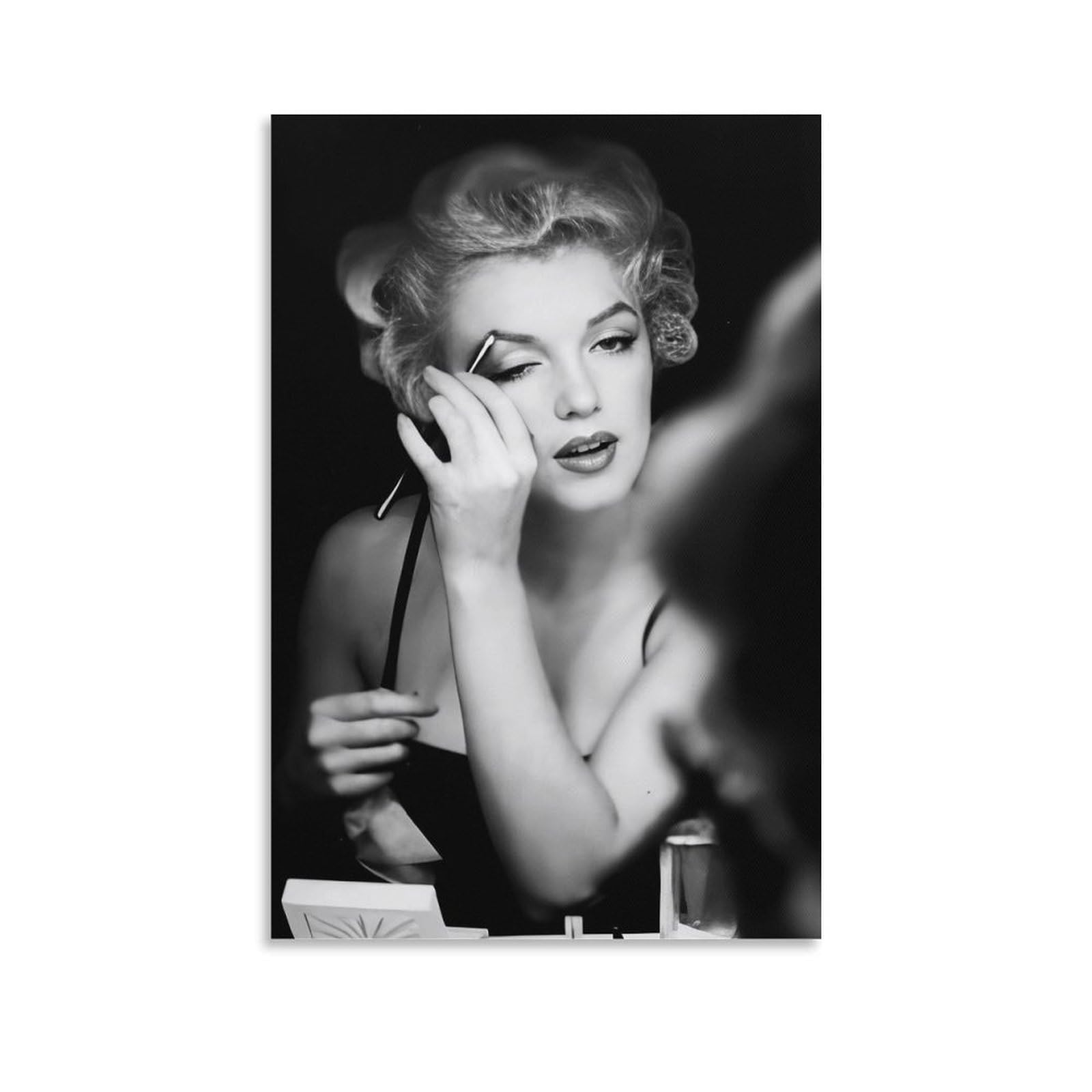 QZFNCOYU Marilyn Monroe Black And White Vintage Art Poster Canvas Poster Bedroom Decor Landscape Office Room Decor Gift 24x36inch(60x90cm)