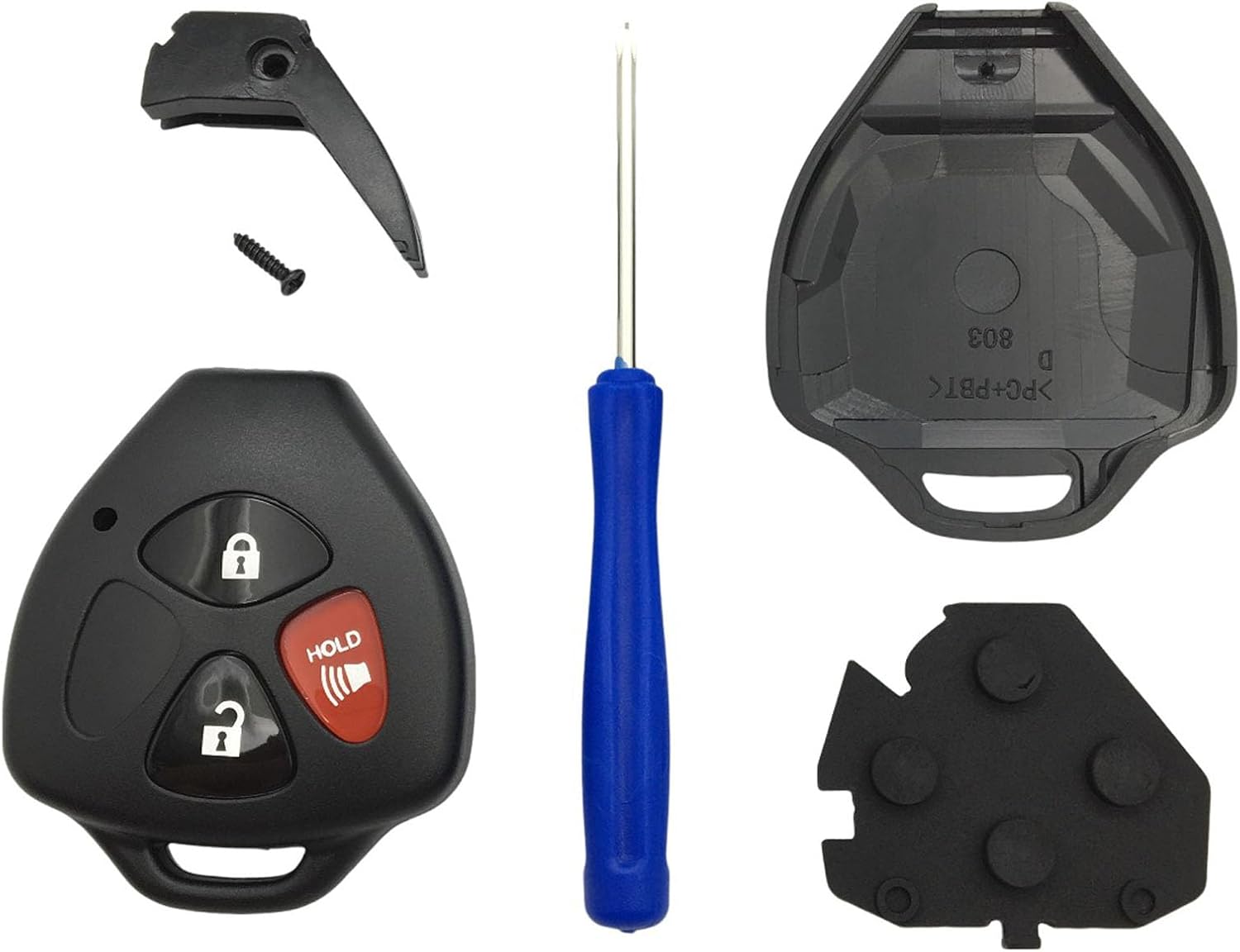 Amazon.com: HERKIOCIO Remote Car Key Fob Cover Case Replacement fit for ...