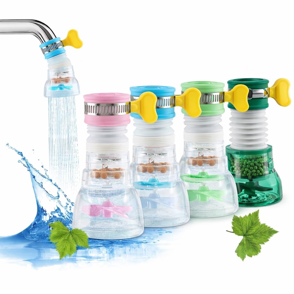 Kitchen Tap Extension Flexible Anti Splash Water Saving Movable Sink Faucet Expandable Water Tap Filter Shower Head Rotatable Nozzle Adapter Tap Extender Kitchen Sink (MULTI) (PACK OF 1)