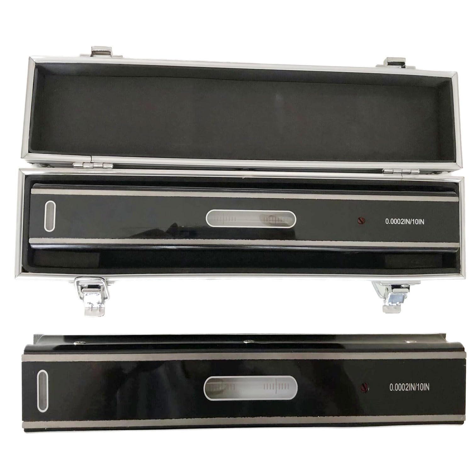 Nivel de precisión maestro de 12 pulgadas con caja de metal, manual de instrucciones (idioma español no garantizado), nivel de tira de precisión de 0.000 pulgadas/10 pulgadas para comprobar el