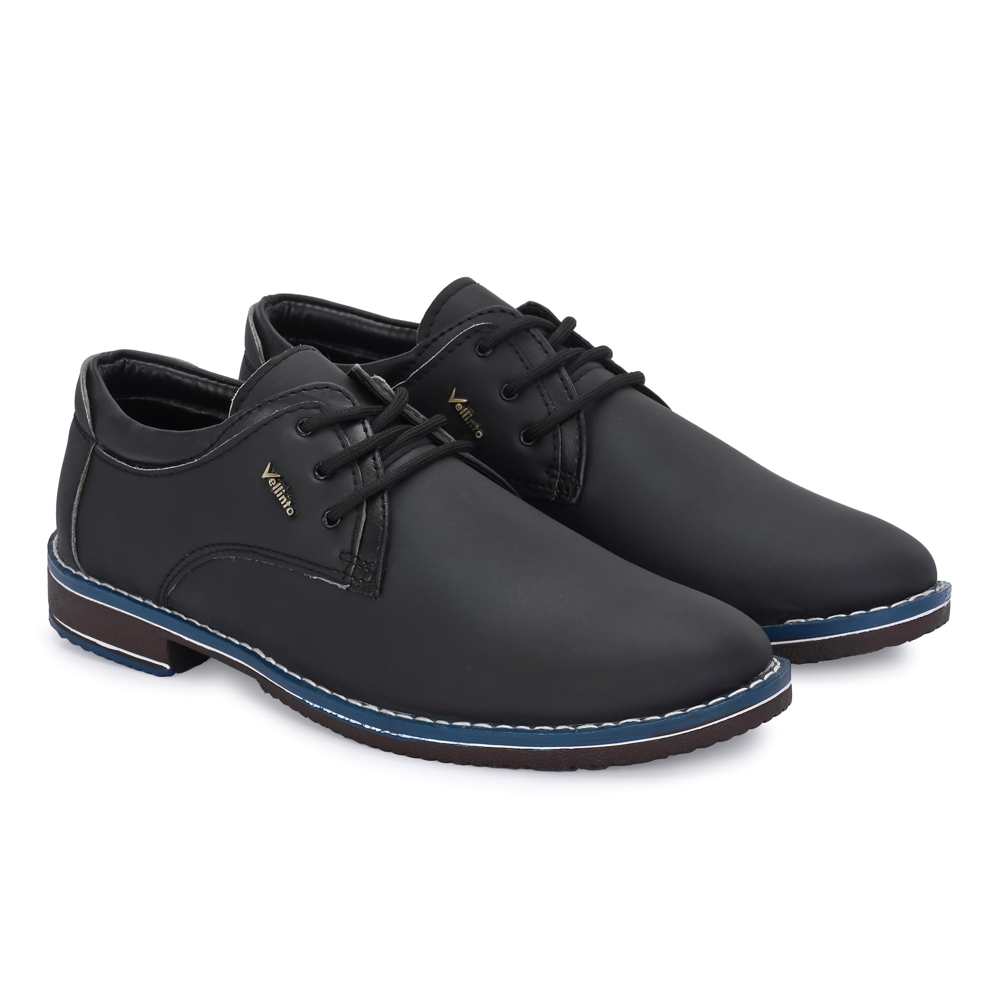 Vellinto Rickey Casual Derby for Men ll Synthetic Leather Casual Lace-up for Men Black (B0D6N9CRSK) Amazon Price History, Amazon Price Tracker