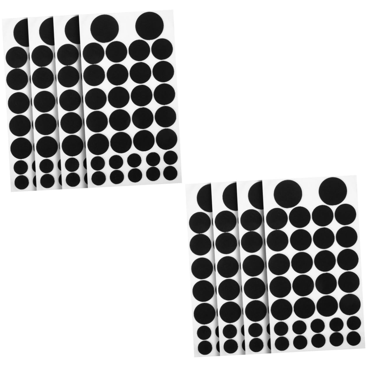Gadpiparty 8sheets Self-Adhesive Felt Stickers Decorative Circles for Crafts Pet Clothing and Festival Outfits