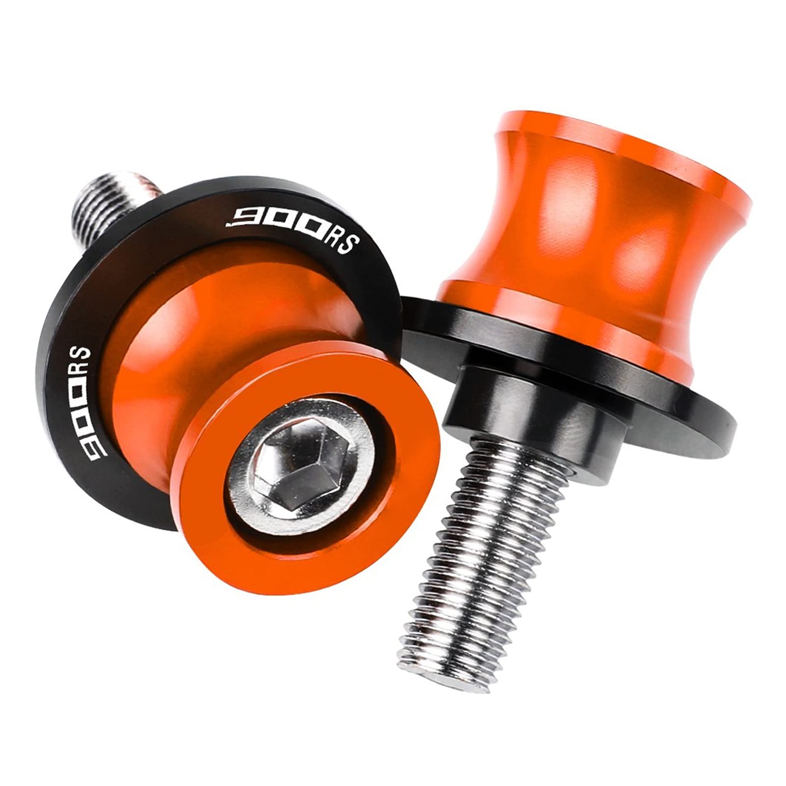 Bobines bras oscillant Z900RS en aluminium anodisé orange pour support moto