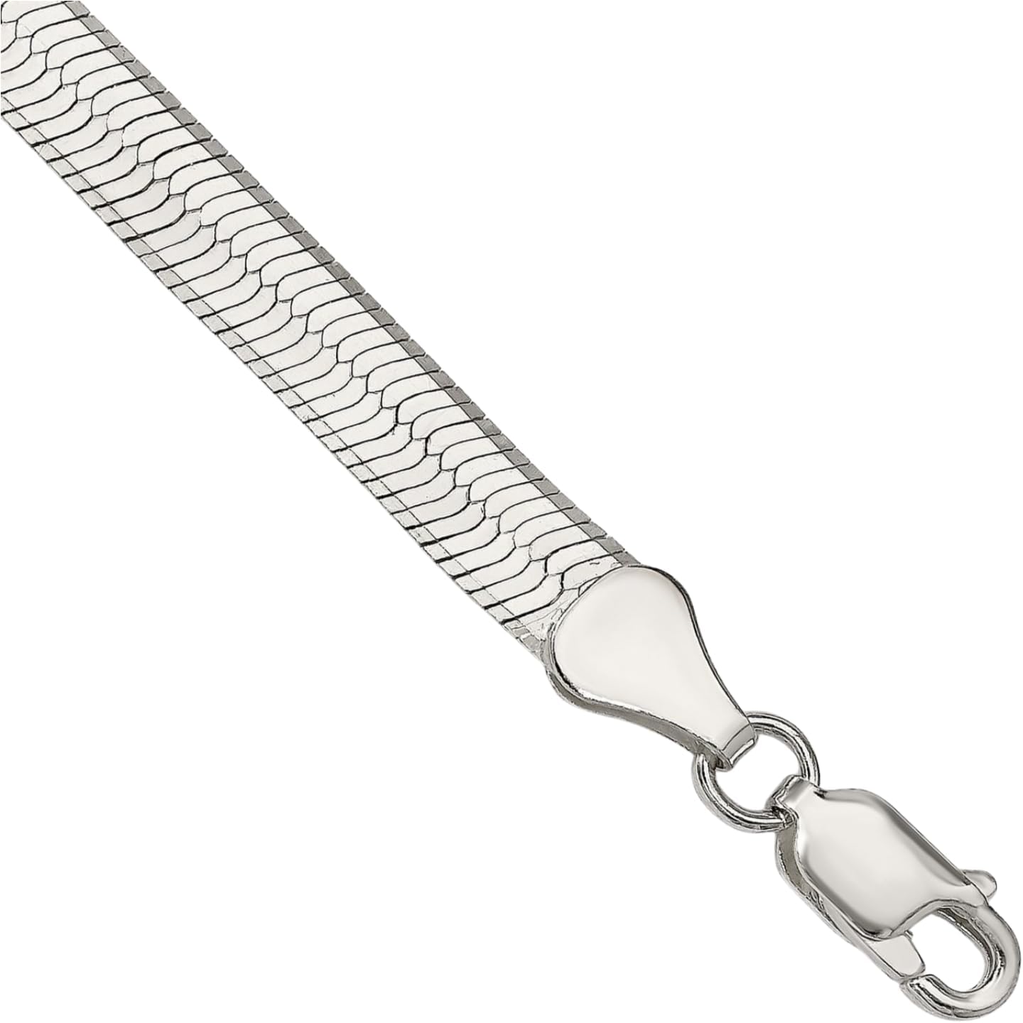 IceCarats 925 Sterling Silver 5.25mm Thick Herringbone Chain Bracelet Polished