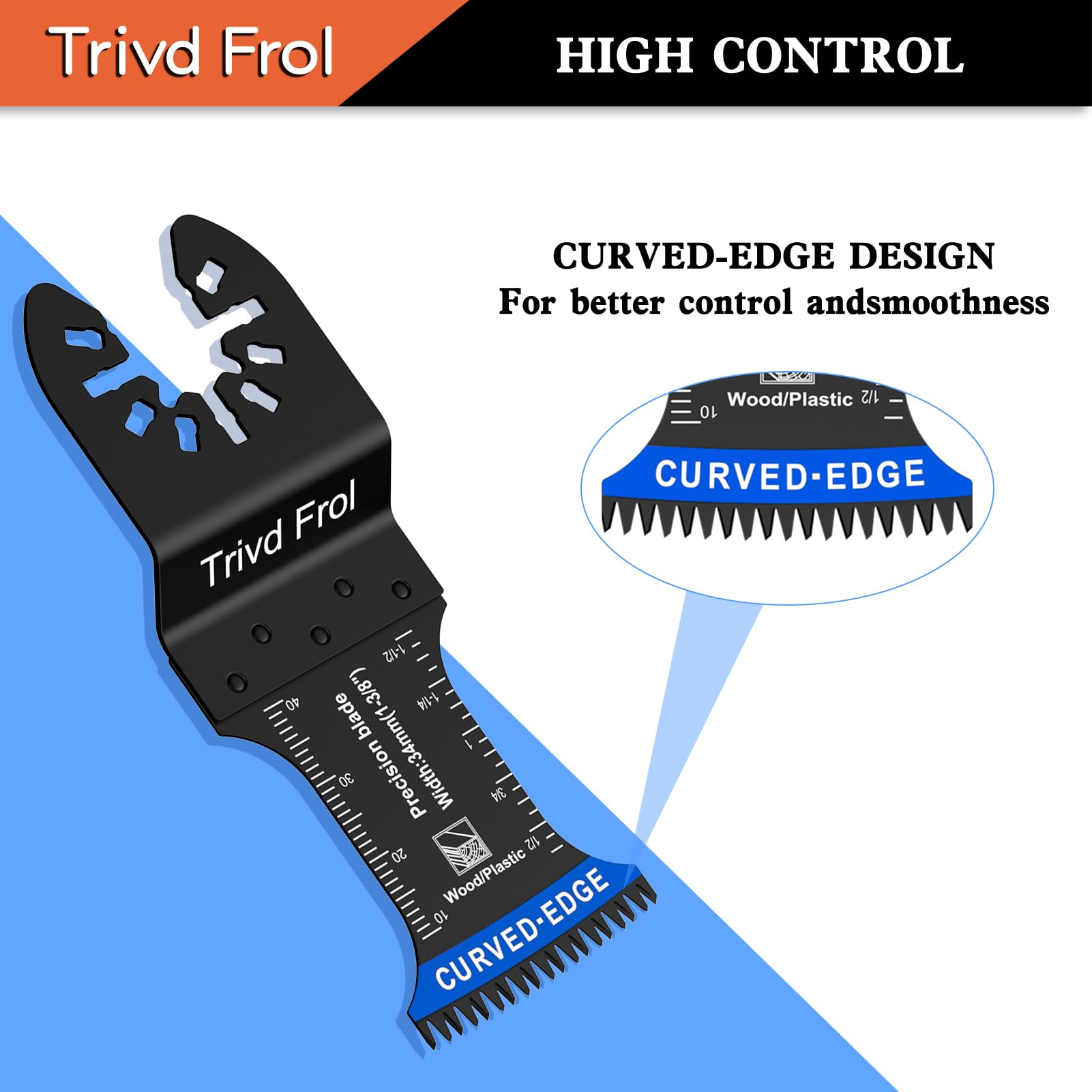 20 hojas de sierra oscilantes de dientes japoneses, cuchillas multiherramienta oscilantes de borde curvado, corte limpio para madera, plástico, cuchillas oscilantes para herramientas Dewalt,