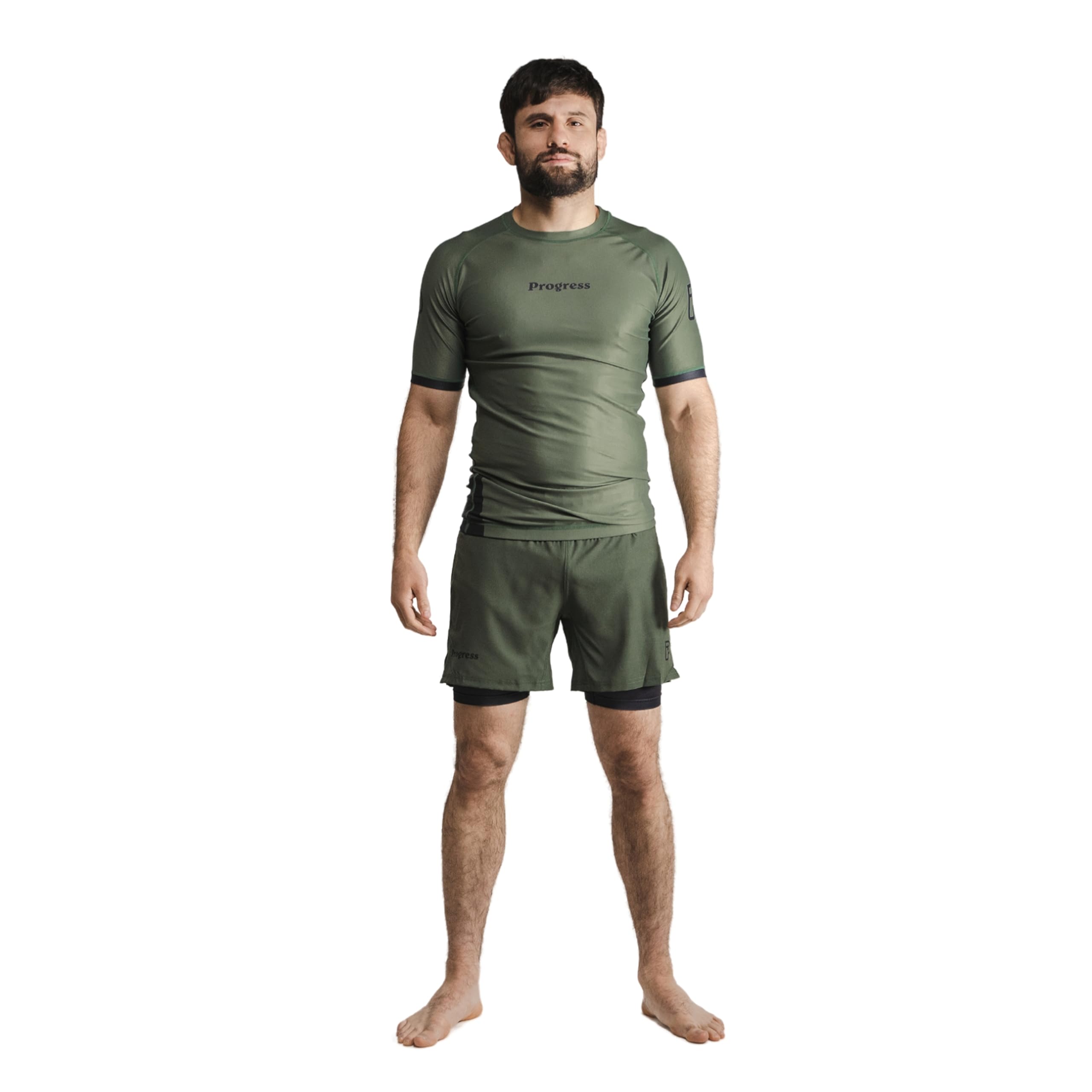 Progress Jiu Jitsu Academy - Camiseta de protección de manga corta, cómoda y duradera BJJ, flexible para agarre