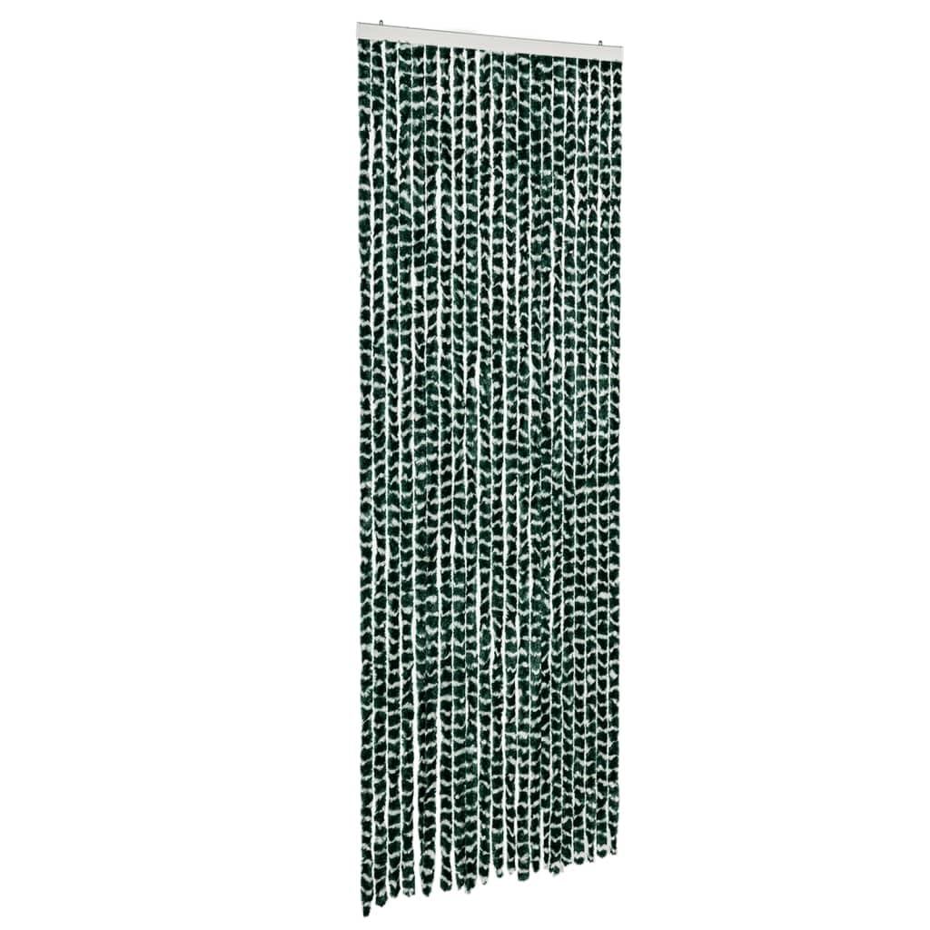 vidaXL Fliegenvorhang Grün und Weiß 90x200 cm Chenille