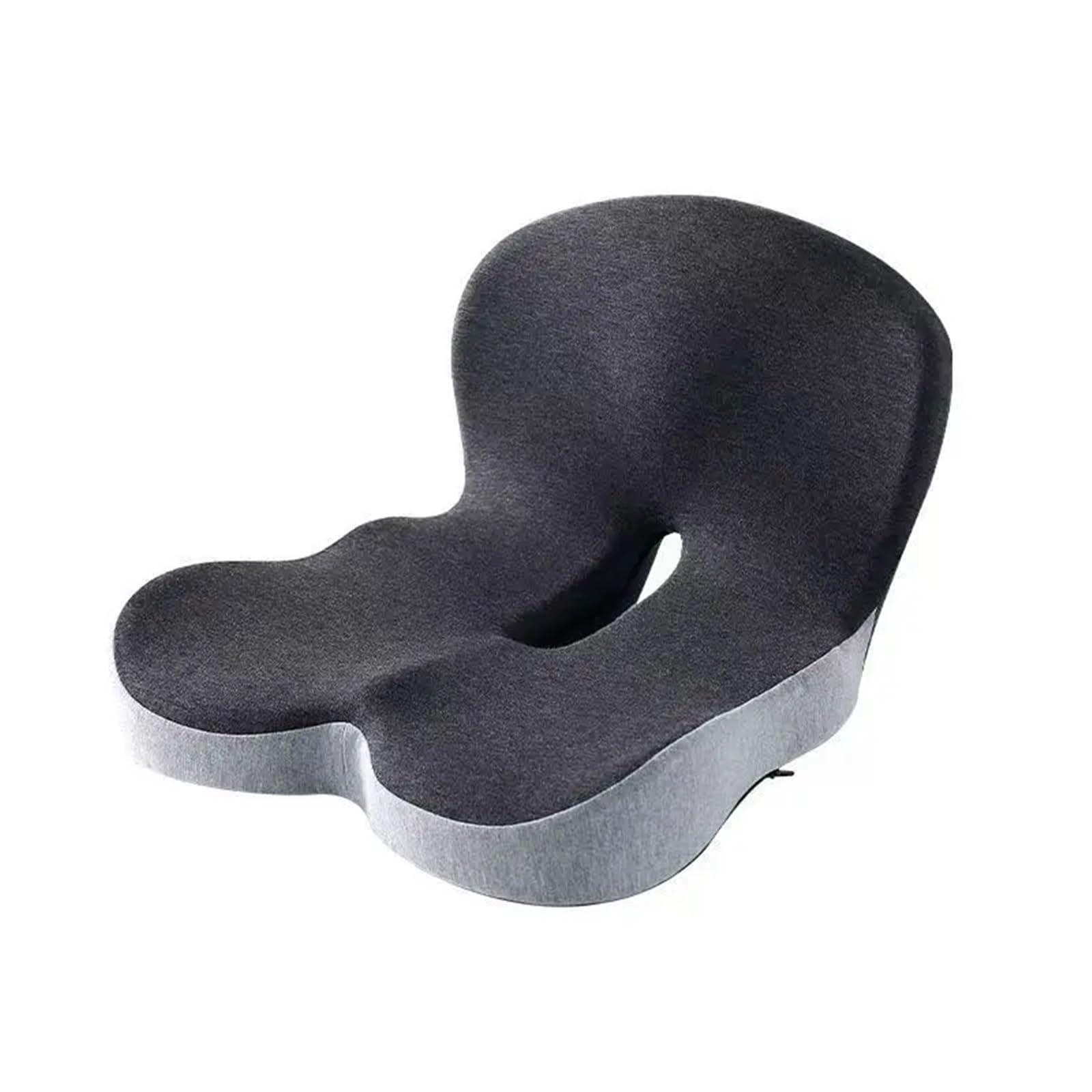 XCFTYRU Office chair cushion， Ergonomic Seat Cushion With Backrest,Soft, Supportive(Burgundy)
