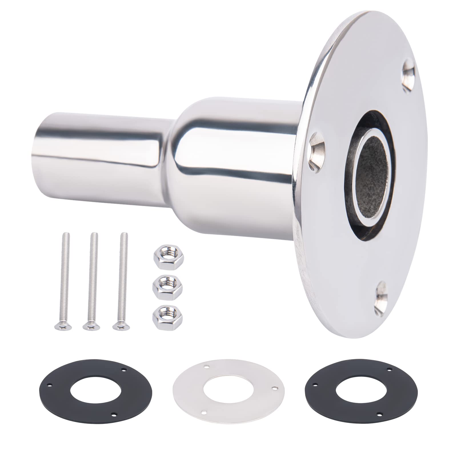 SZLYYDS24mm/0.94" 316 Stainless Steel Thru Hull Exhaust Skin,Diesel Heater Exhaust Skin Fitting,for Diesel Parking Heaters