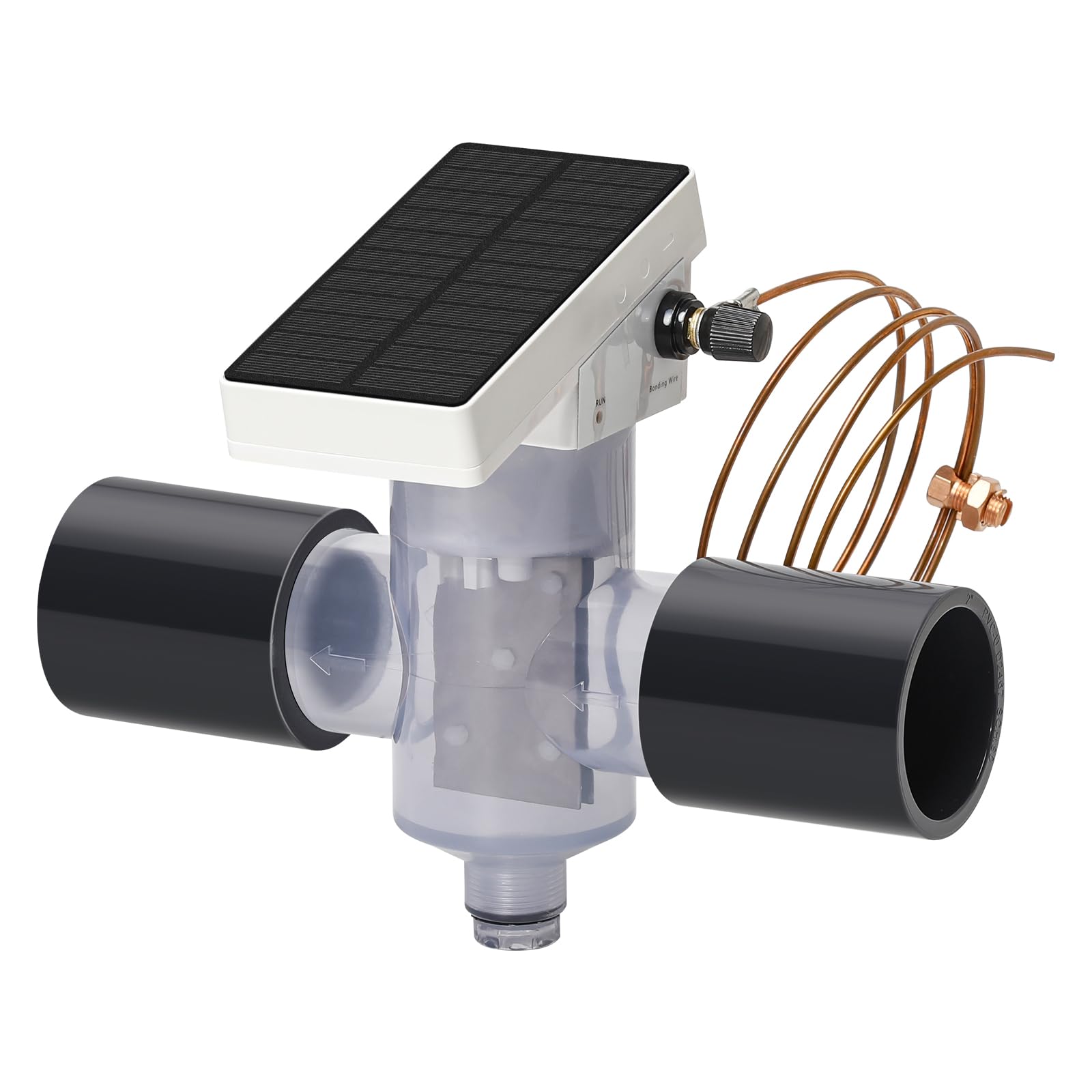 briidea Solar Cathodic Protection Device, Pool Spa Inline Zinc Anodes Prevents Corrosion of Pool Equipment, Over 10 Years Lifespan with No Maintenance Required, Suitable for 2" Pipes
