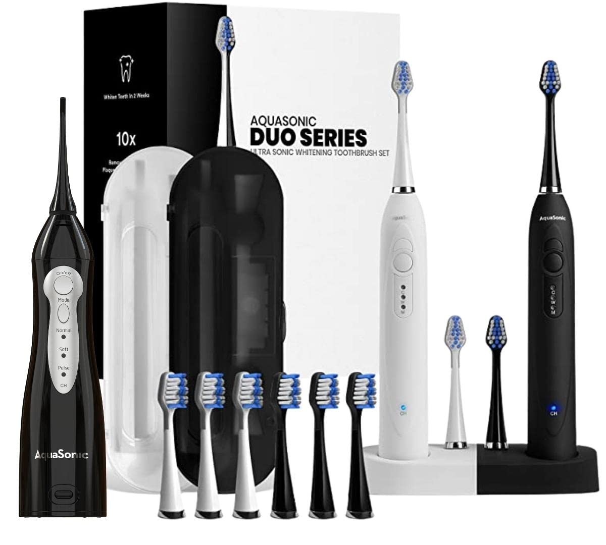 Aquasonic Duo Electric Toothbrush Aqua Flosser Health & Household