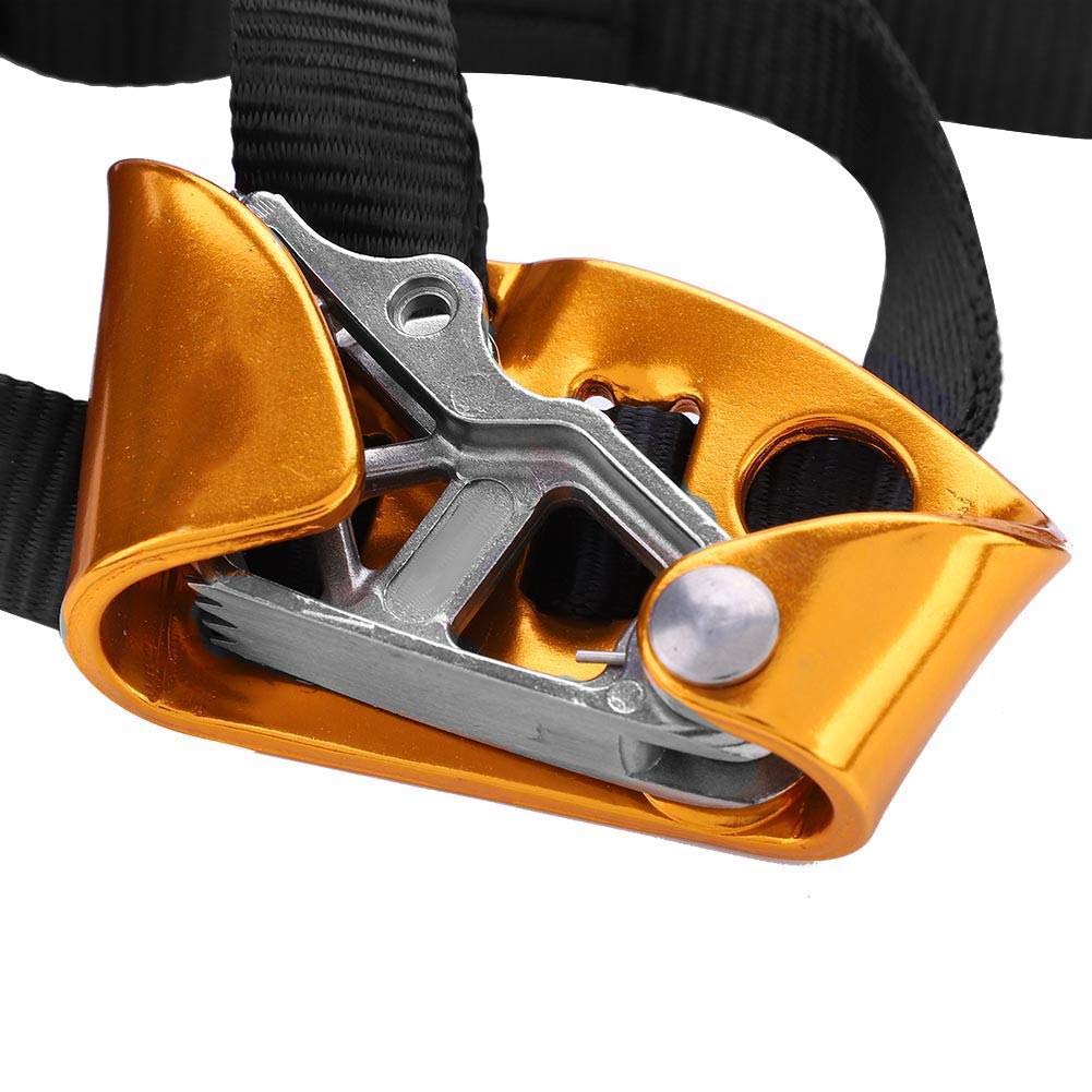 Ascender de Pie Negro Aleación Aluminio 8.3 x 4.7 cm para Escalada Montañismo