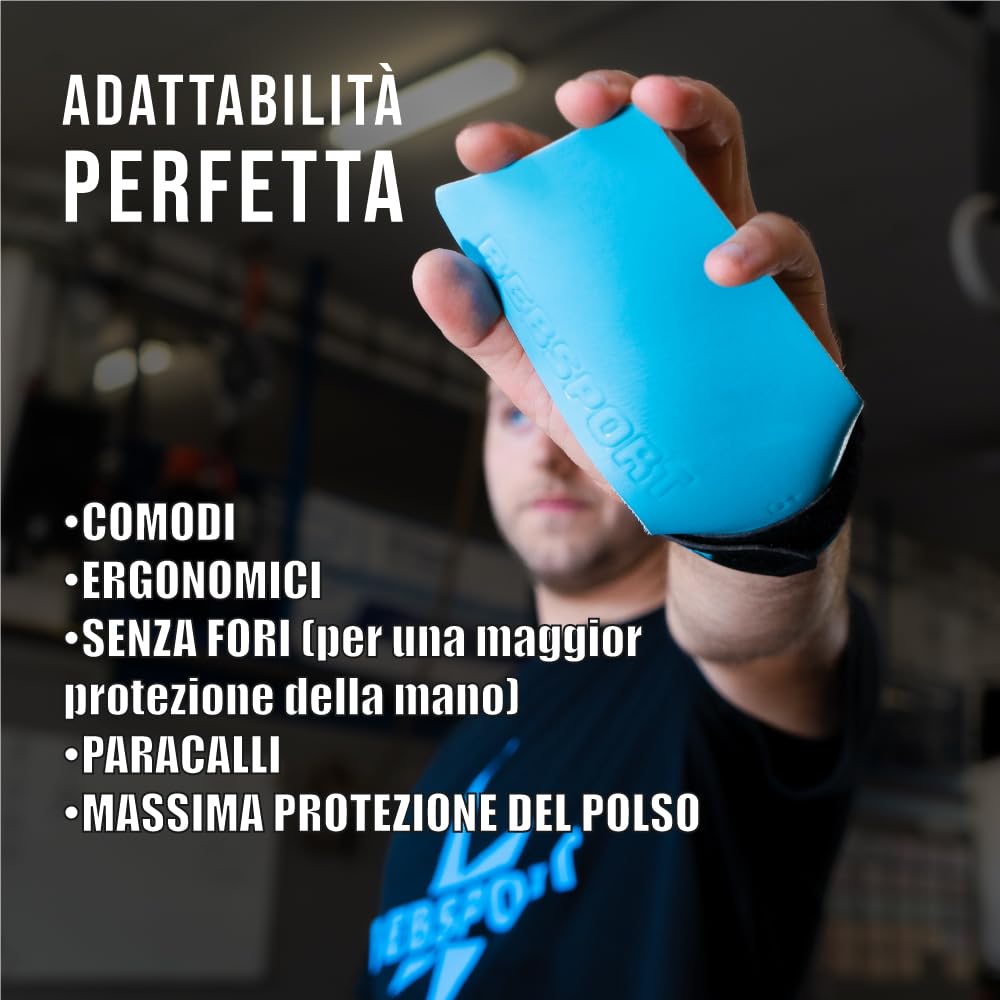Paracalli Crossfit in Silicone Senza Fori, Grip Estremo Senza Magnesite, Paracalli Wod Unisex, Guanti Paracalli per Crossfit, Palestra, Calisthenics, Weightlifting, Massima Protezione Mani