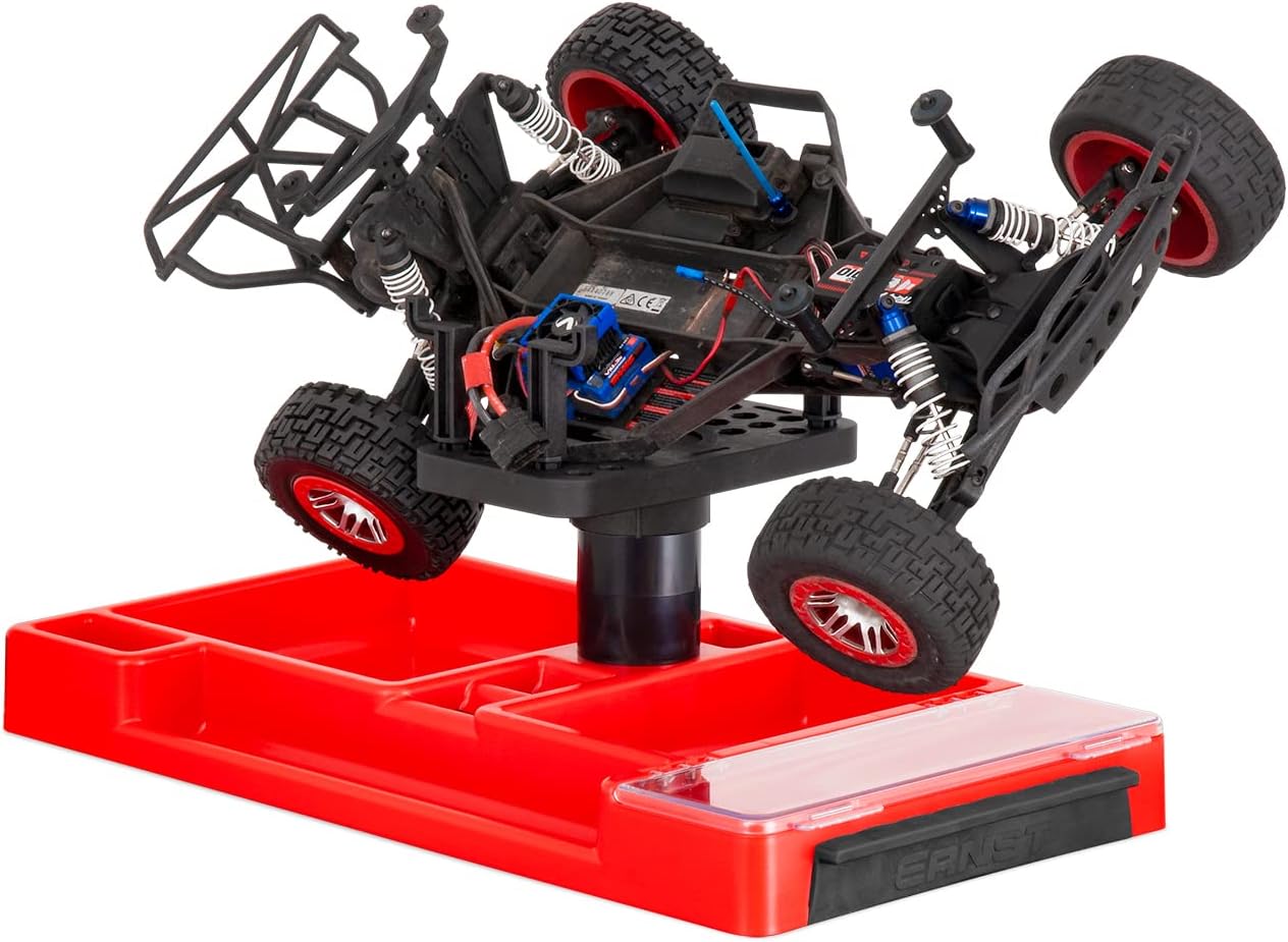 Ernst RC Car Stand and Workstation for RC Cars, RC Aircraft, Model Crawlers, Monster Trucks, Drones and Electric Boats
