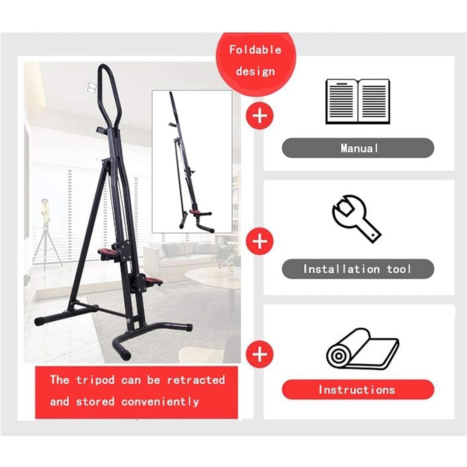 Macchina per Salire Le Scale, Scivolo da Arrampicata Sportivo per La Casa Macchina per Arrampicata Verticale per Interni per Anziani, Macchina per Salire Le Scale Domestica Pieghevole