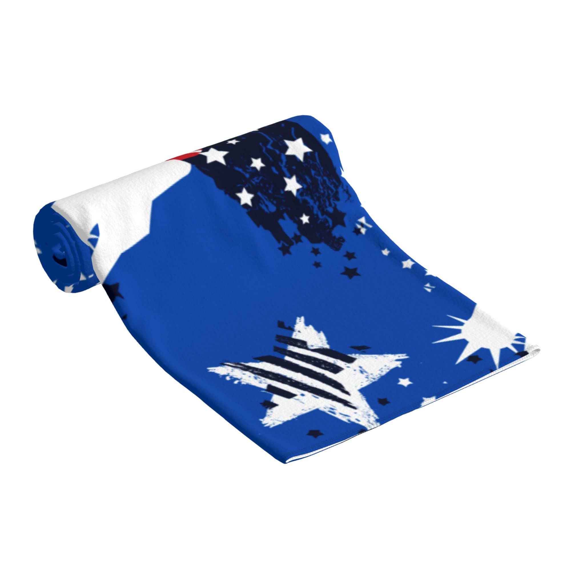 Amazon｜バスタオル 自由の女神像 アメリカ国旗 大型ビーチタオル 特大