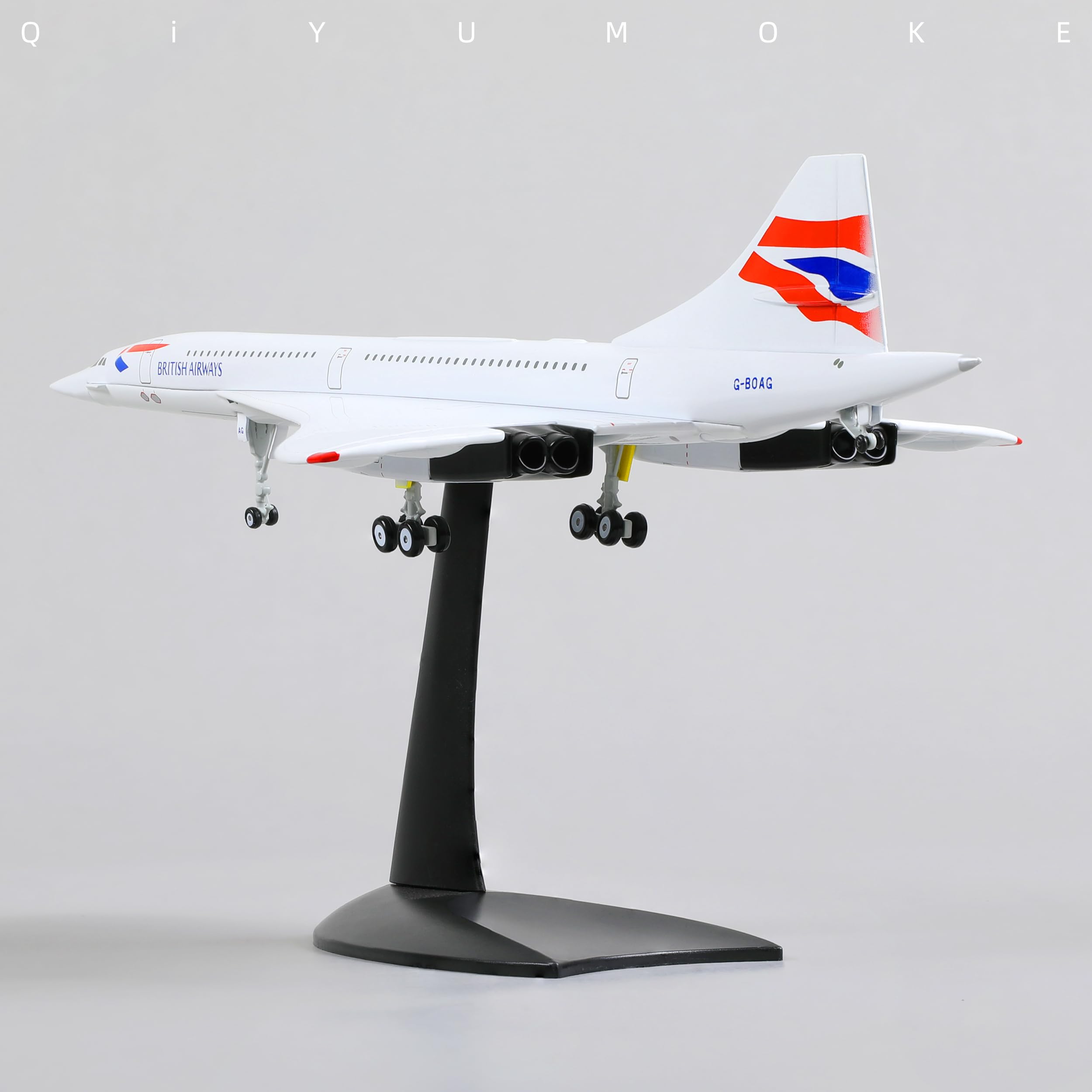 QIYUMOKE 1:200 Scale Die-cast Metal Concorde Airplane - British Airways Edition, 03.british Airways 1/200, Maßstab 1/200 - Image 4