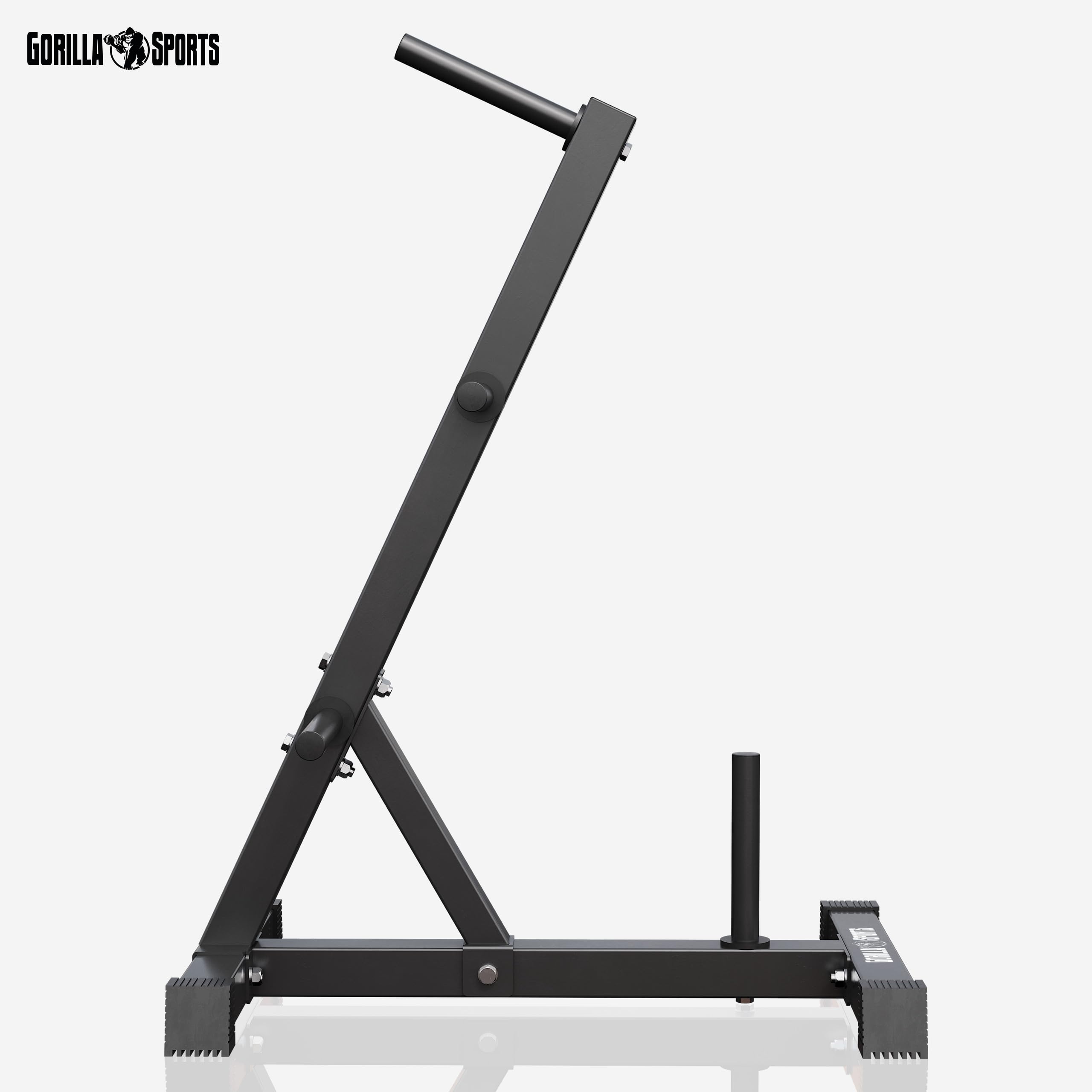 GORILLA SPORTS® Gewichtsständer – mit/ohne Set Hantelscheiben 77,5 kg, 6 Stangen, Ø 30 mm, max. Belastung 200 kg, Stahl, schwarz/weiß – Aufbewahrungsregal für Gewichte, Hanteln, professionell,