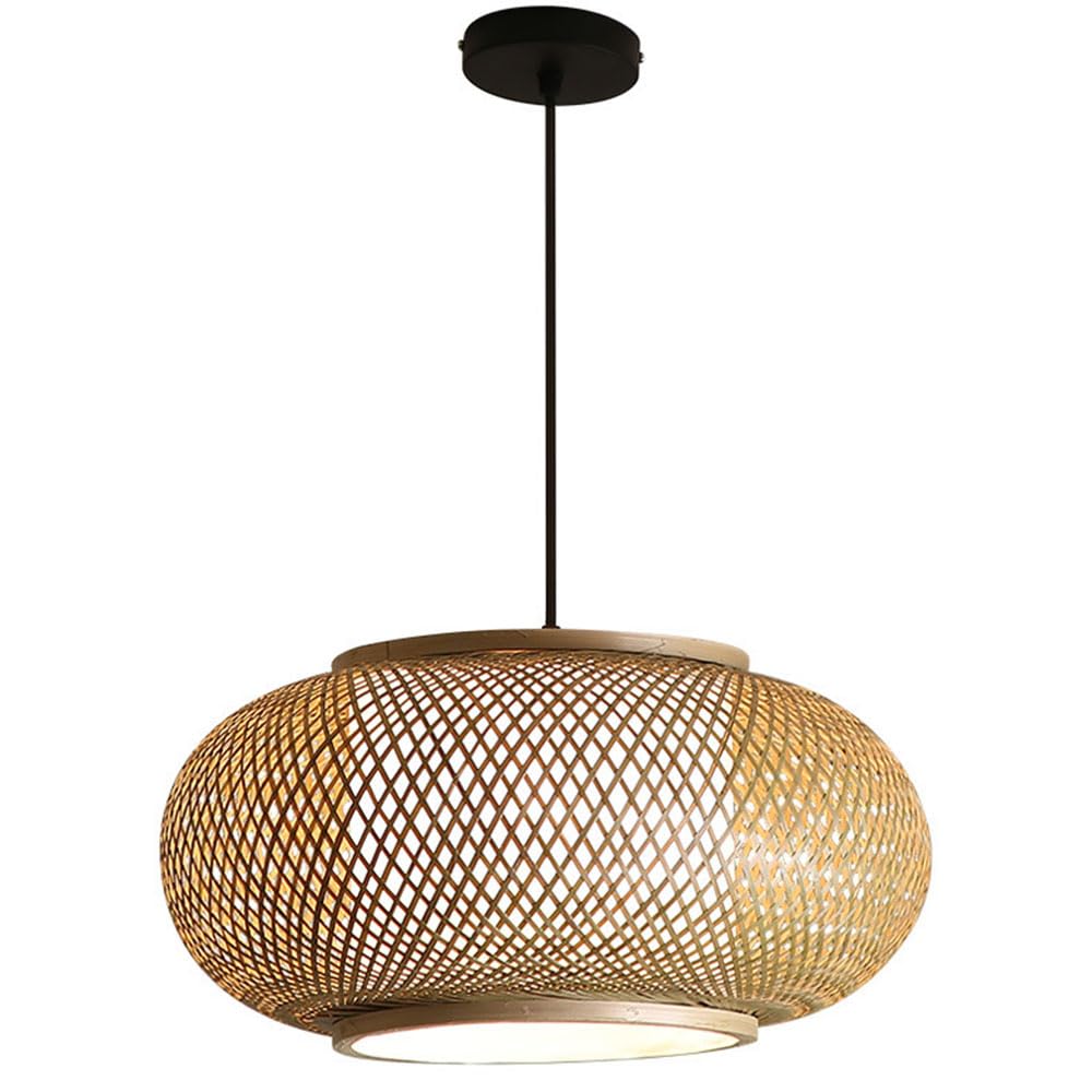 Lampadario A Lanterna Cinese Lampada da Soffitto A Sospensione in Vimini di bambù Rattan, Paralume per Lampada A Sospensione A Soffitto in Stile retrò Prodotti Fai da Te Personalizzati A Mano
