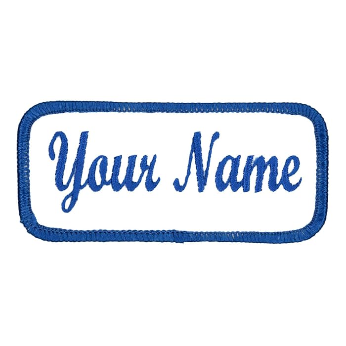 Buy Name Patch Uniform Work Shirt Personalized Embroidered White with