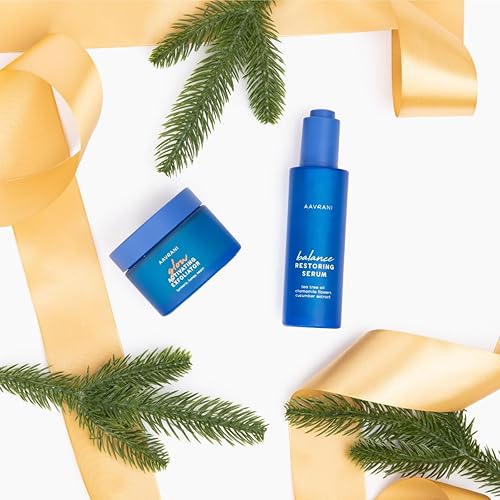 Miniatura 6 de Aavrani Skin Serenity Duo - Exfoliante activador de brillo, máscara de arcilla de cúrcuma sin manchas de 0.5 onzas, suero restaurador de equilibrio