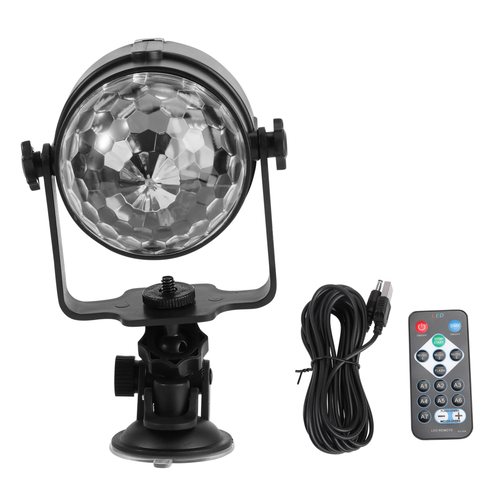 ARTIBETTER Colorful Led Voice Control Rotating Lamp Modes Disco Light for Parties Bars Ktv and USB Powered Creative Stage Decoration for Gatherings