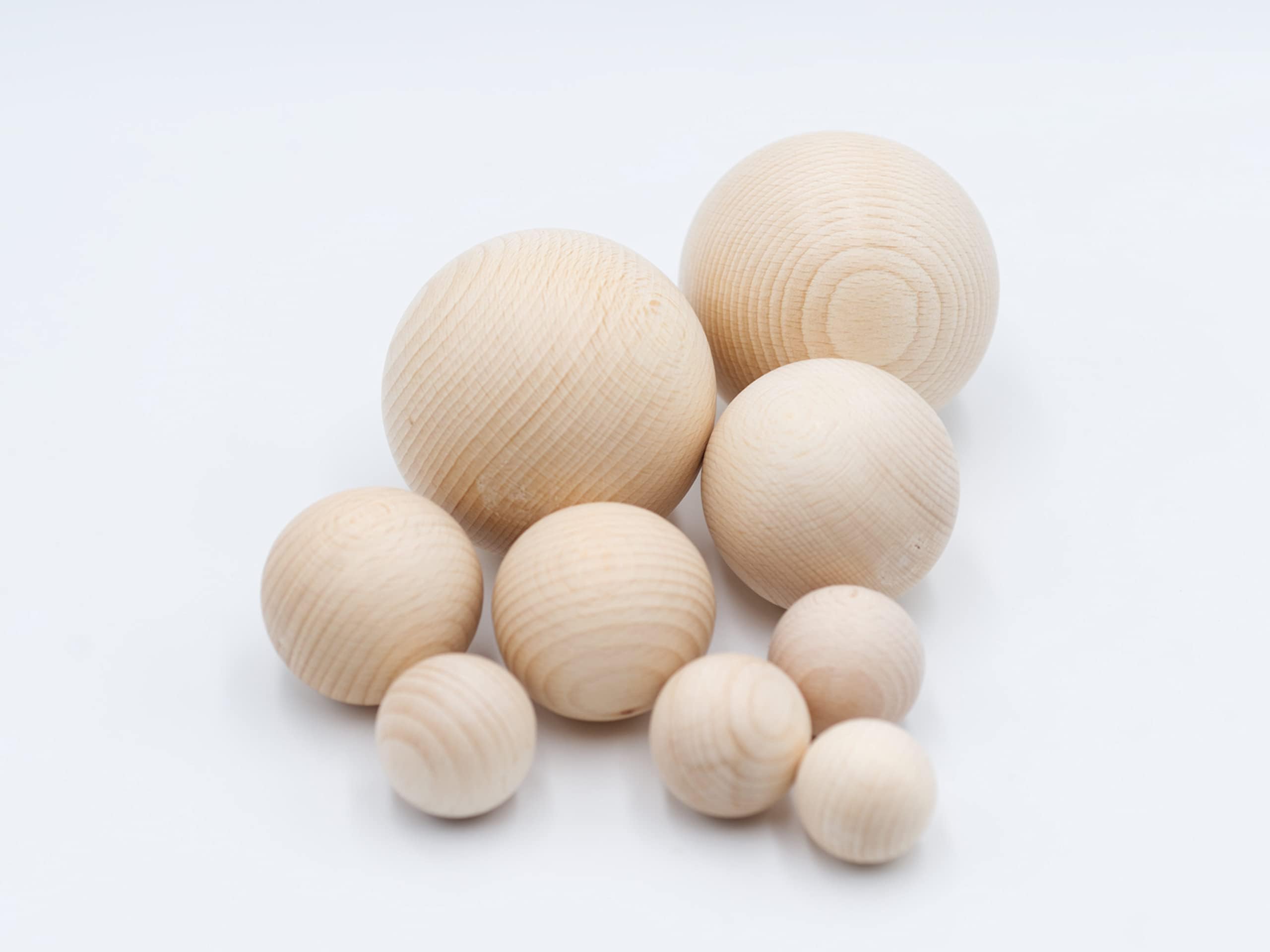 JOWE Drewniana kula 10 cm, z buku, bez otworu, 1 sztuka - kula z drewna bez otworu 100 mm | Made in Austria