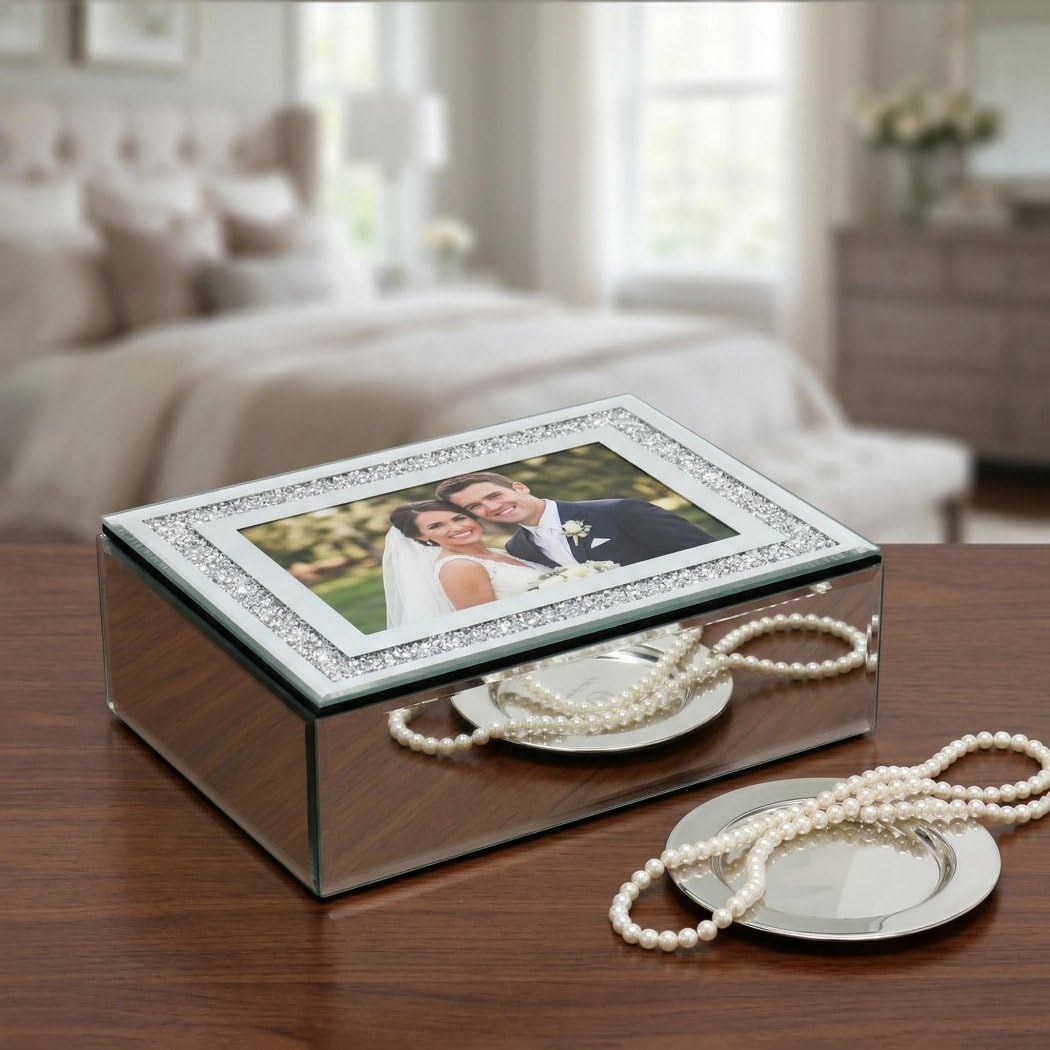 Amazon｜QMDECOR ミラージュエリーボックス 4x6インチの写真付き