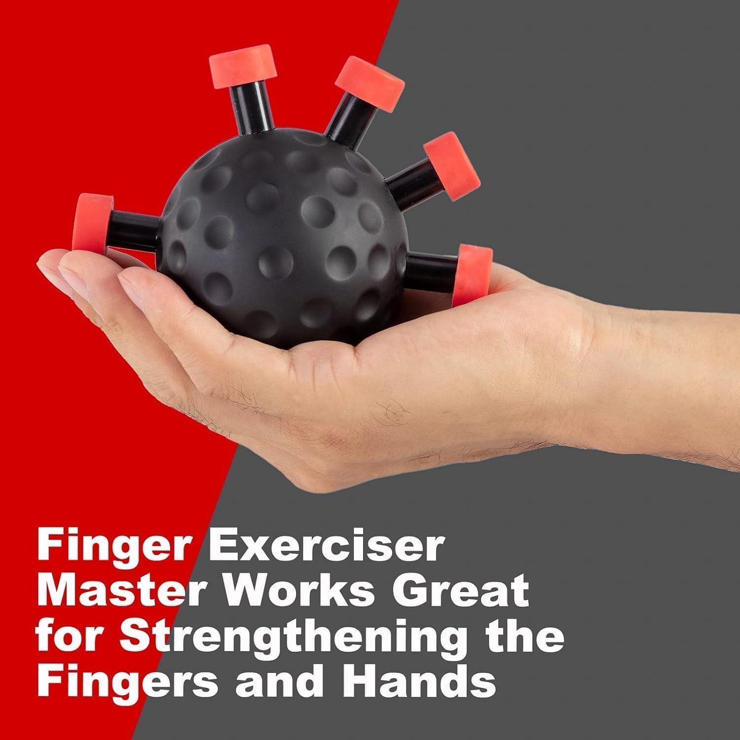 S2B BROTHERS Ultimate Finger Exerciser Strength Trainer Exercise Ball Hand Strengthener Hand Balls Workout Equipment for Men & Women (Heavier Finger) 3