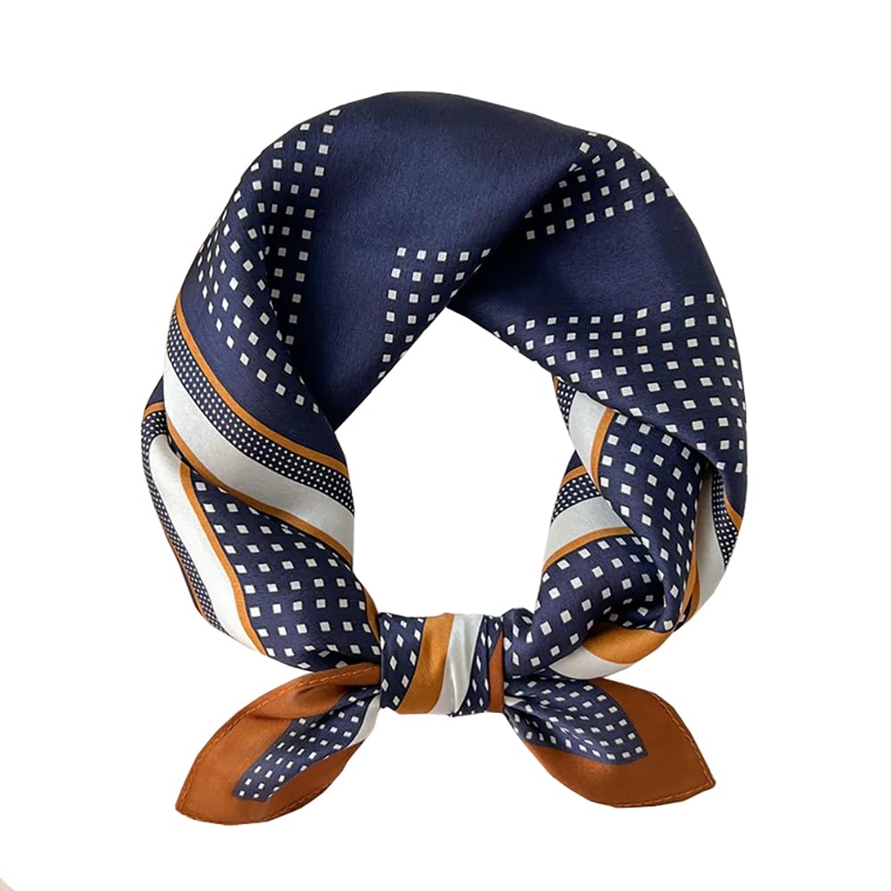ANDANTINO 100% Mulberry Silk Scarf -21” Square Neckerchief with Gift Packed