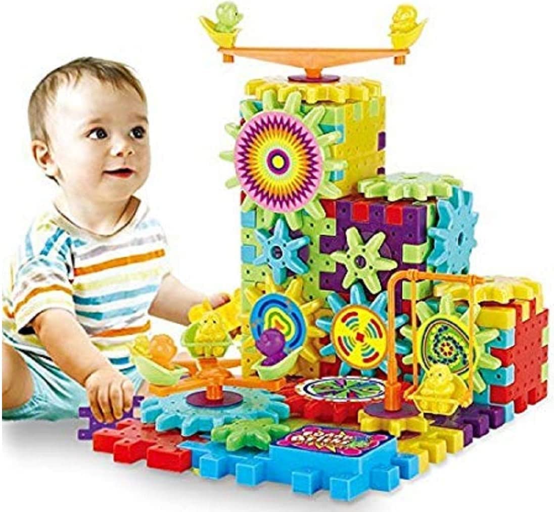 [BINZO World] Kids Educational Toys & Building Blocks Set, Creative Construction Toys with Gears, Motorized Spinning & Puzzle Bricks Gear Wheels | for Toddlers (B0D8GS1HN1) Amazon Price History, Amazon Price Tracker