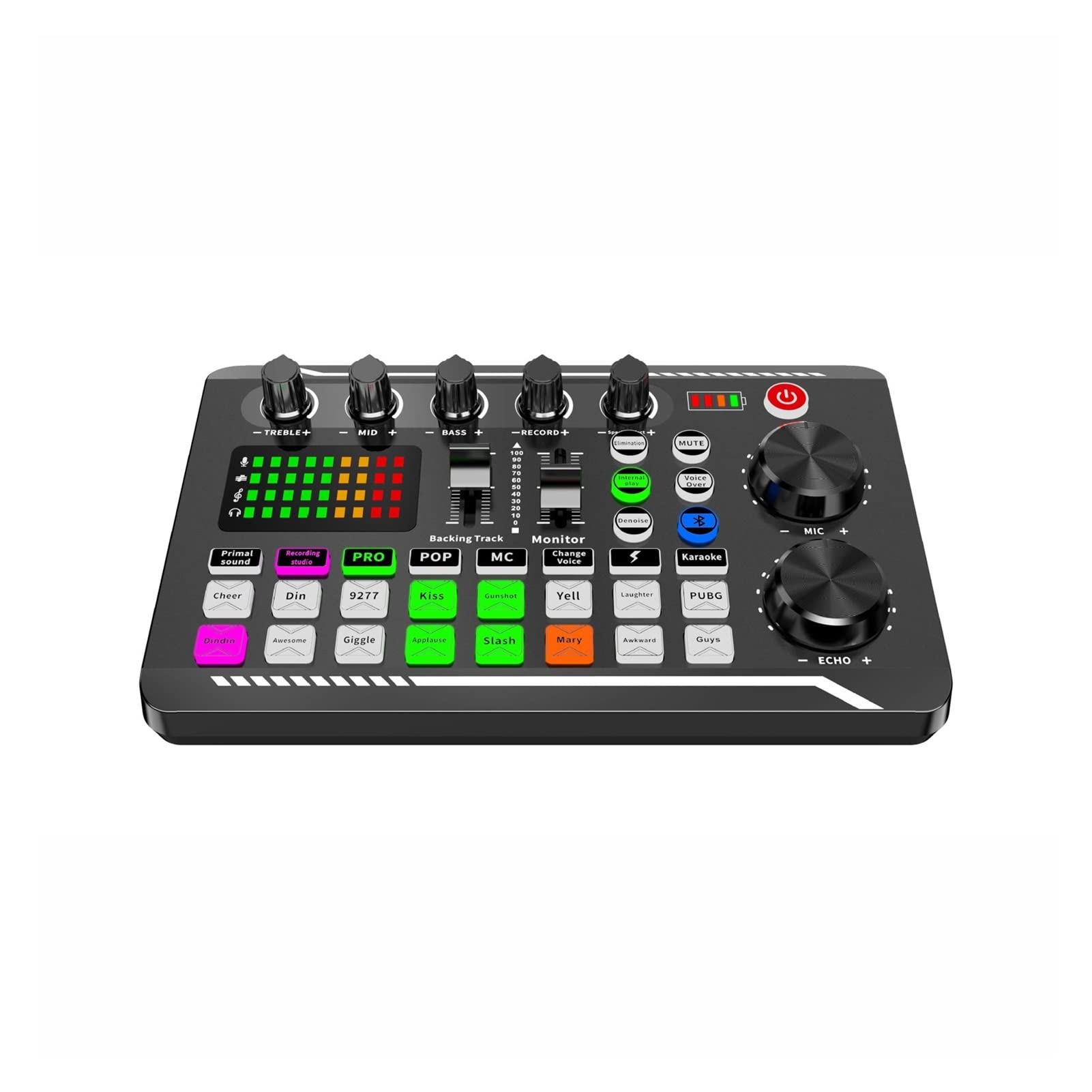 DJ-Equipment für die Party F998 Audio USB External Sound Card Microfon Personal Entertainment Headset Live -Stream for PC -Telefon- und Computermodellnummer (Color : F998)