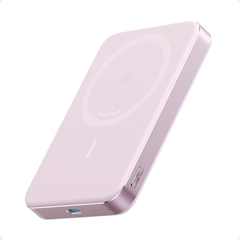 Anker MagGo Power Bank, cargador portátil de 15 W con certificación Qi2 de 10,000 mAh | Batería delgada y rápida compatible con MagSafe, diseño ergonómico, para iPhone series 16/15/14/13 y más
