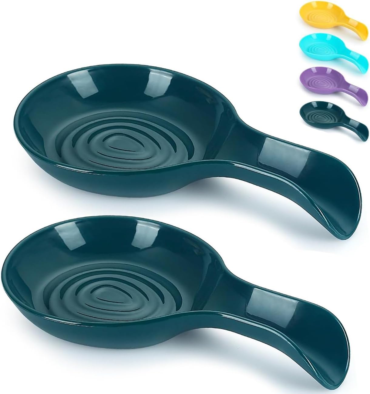 Kyraton Kitchen Spoon Rest Set of 2 Pieces, Plastic Spoon Rest, Plastic