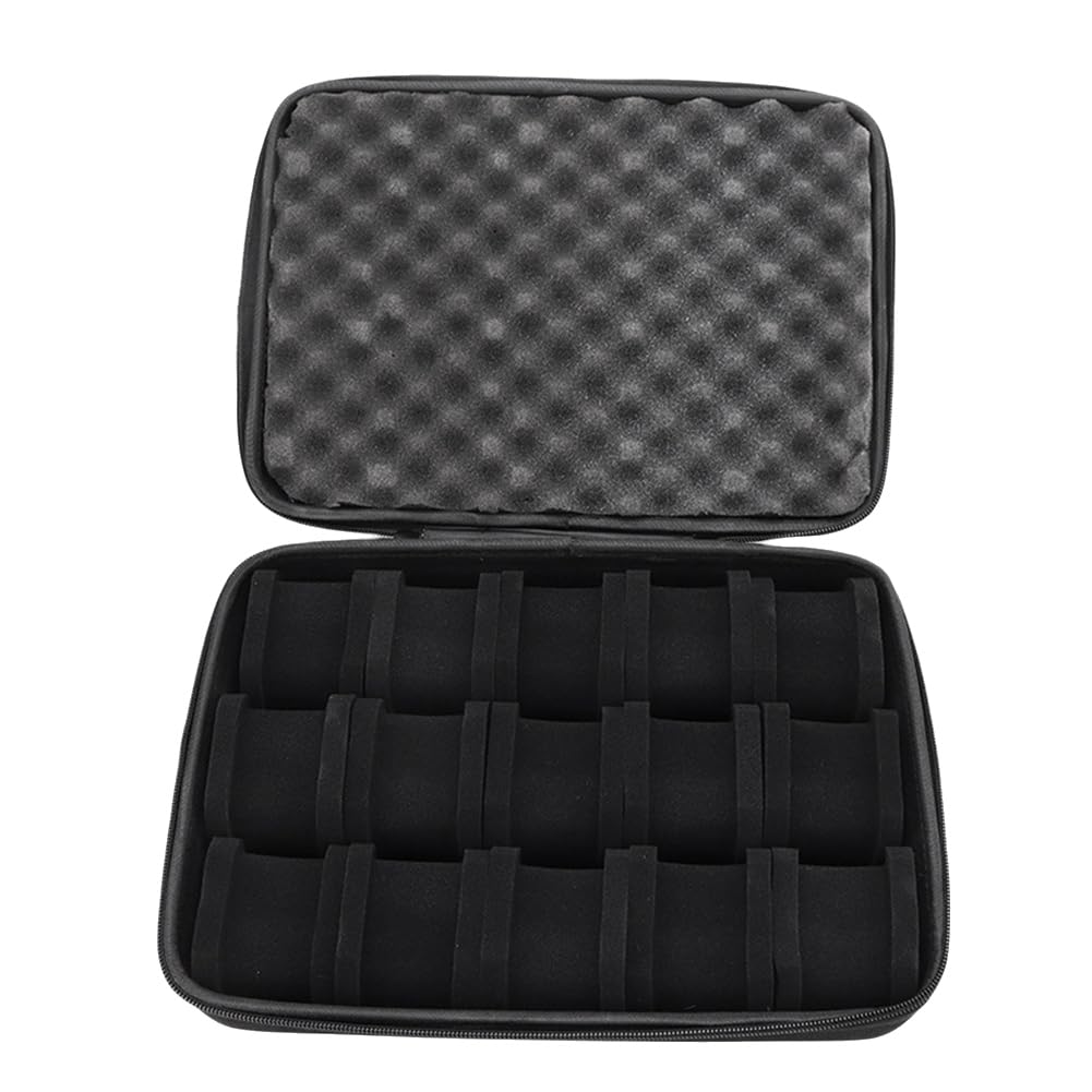 IJSDNVJNDX Hard Shell Watch Storage Organizer Case 15 Slots, Watch Carry Box, Display Cabinet Watch Box Holder