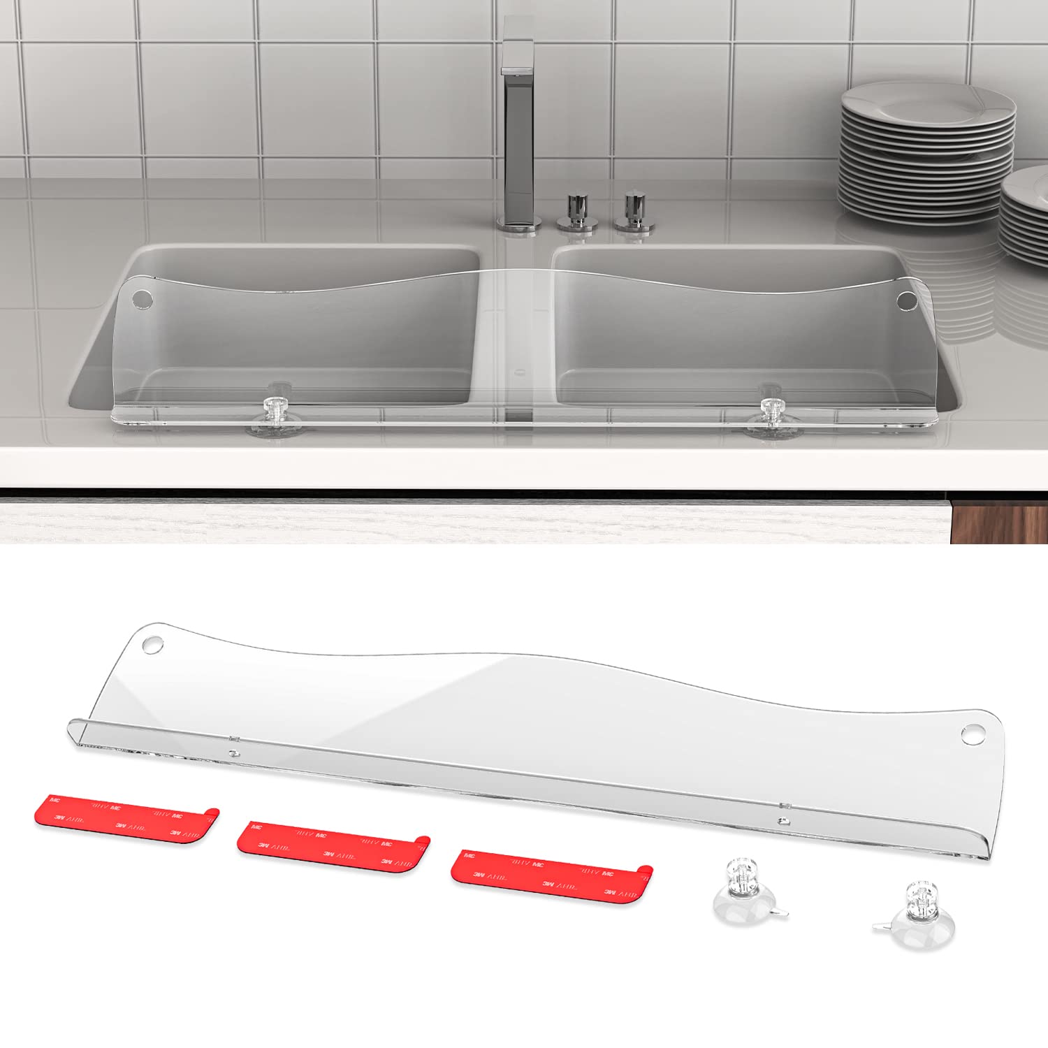 Buy Sink Splash Guard Durable PVC Material Water Splash Guard for