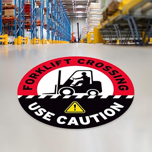 Vista 25 de Forklift Floor Decal (FORKLIFT CROSSING, 15")
