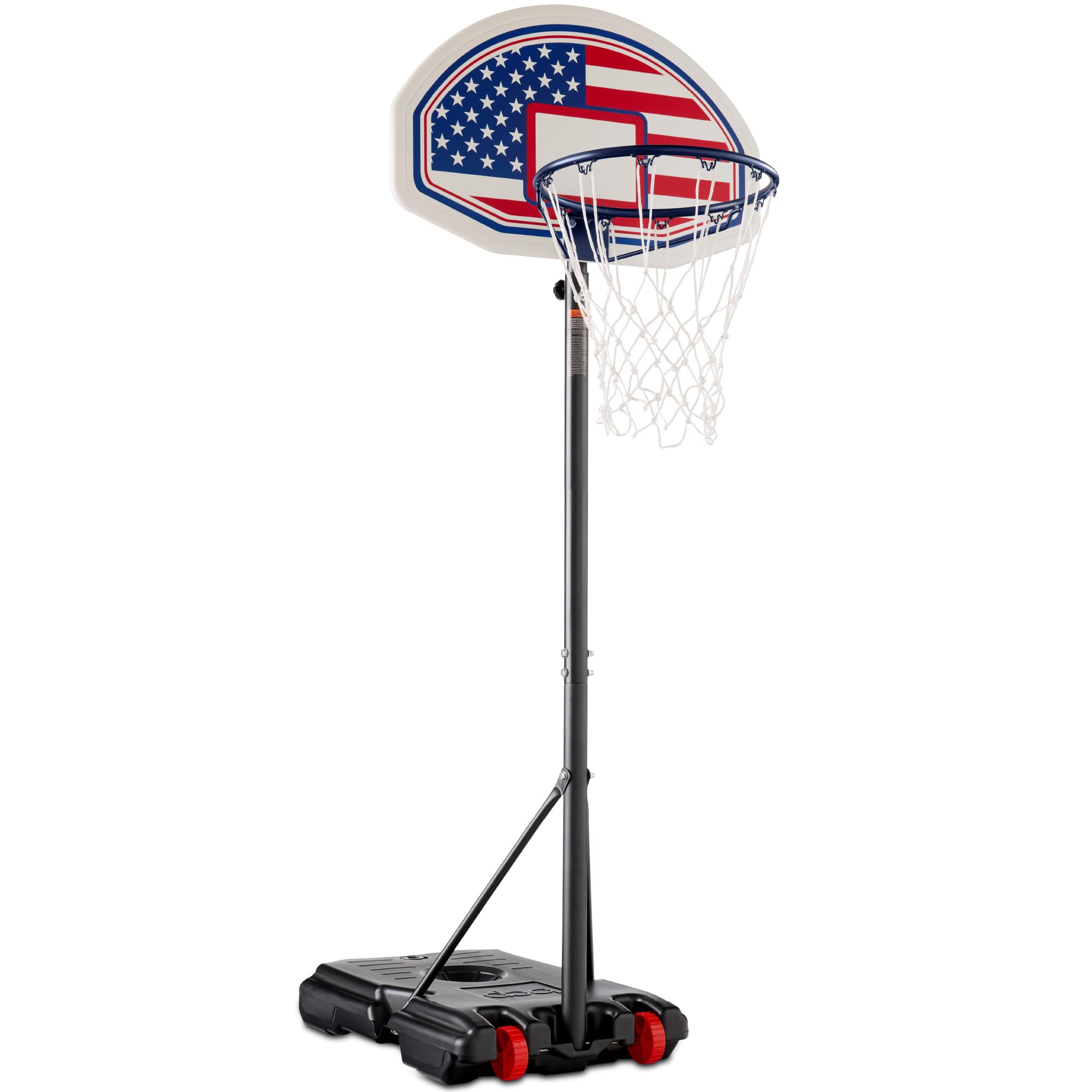 Best Choice Products Kids Height-Adjustable Basketball Hoop, Portable Backboard Set w/ 2 Wheels, Fillable Base, 70.5in to 82.3in Tall