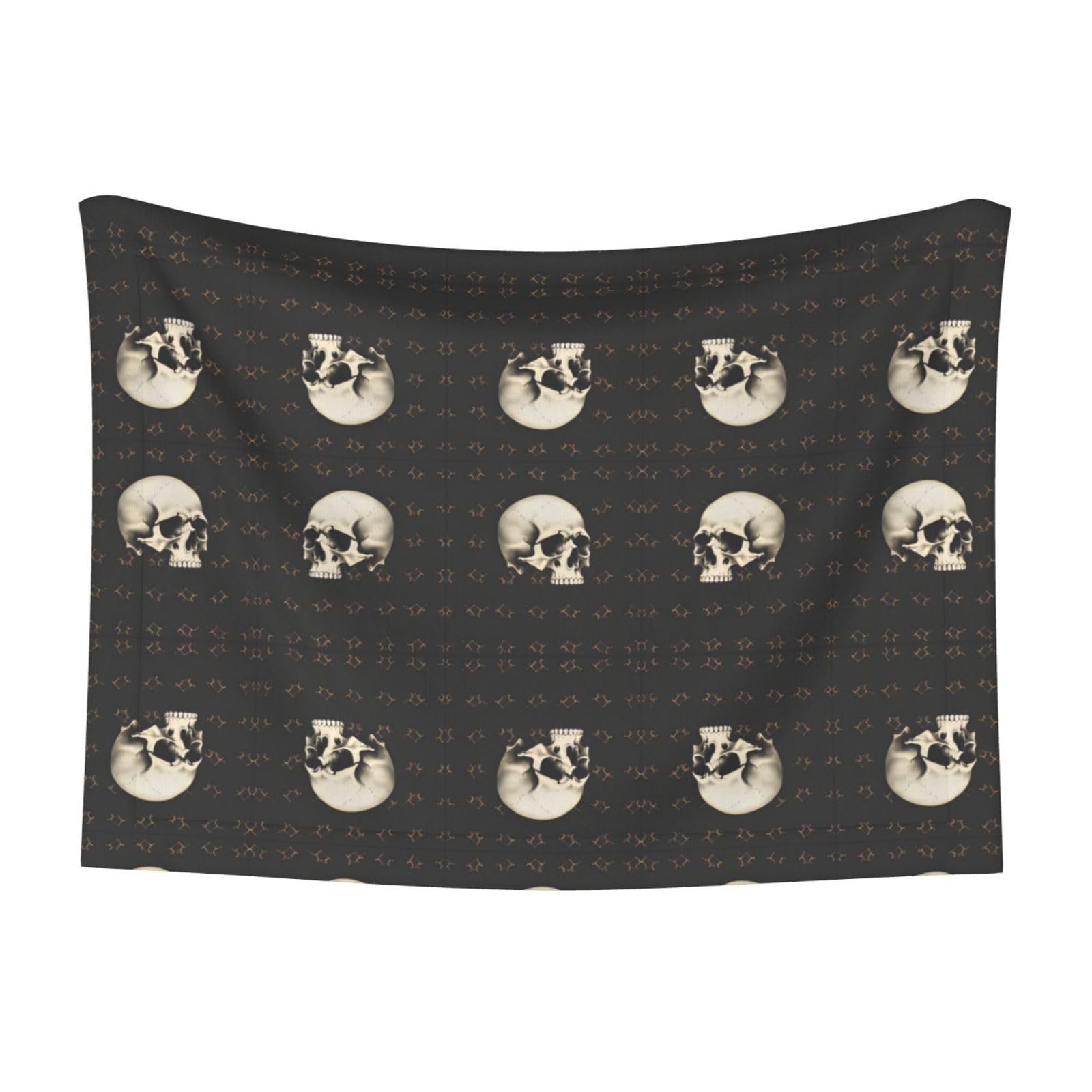 Skull Pet Blanket Soft Plush Bedding for Dogs Cats Comfortable Warm Cuddly Pet Mat with Velvet