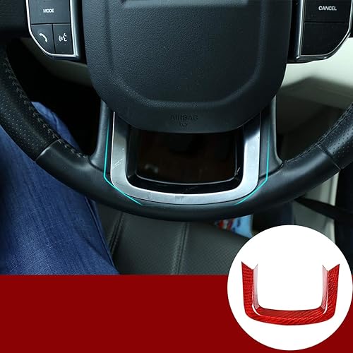 CHEYA Marco de decoración del volante del coche de fibra de carbono real para Range Rover Sport Velar 2014-2017