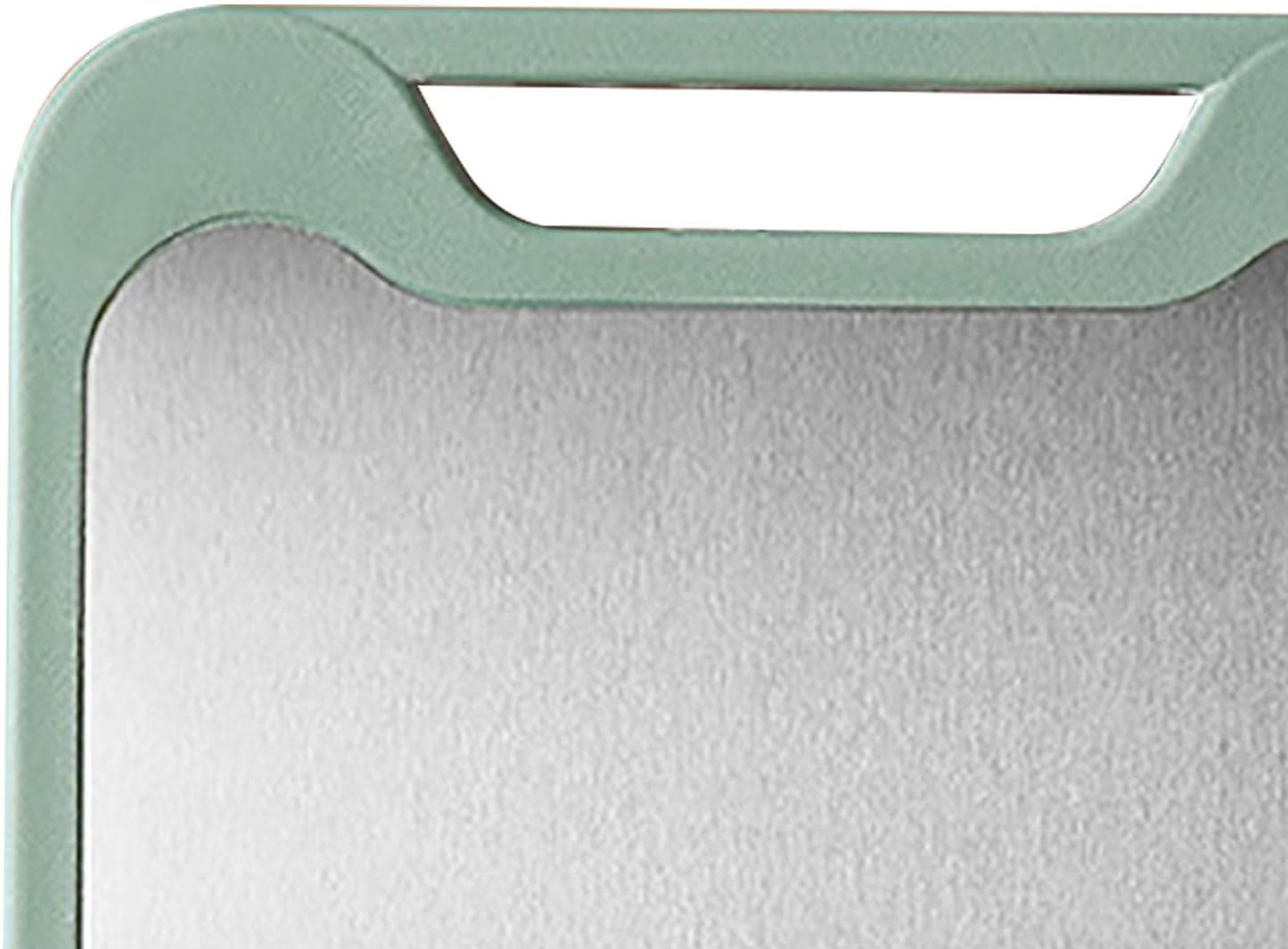 Double Sided Kitchen Cutting Board 304 Stainless Steel Cutting Board for Kitchen Meat Vegetable Fruit Fish Cheese Spacious and Efficient (Green)