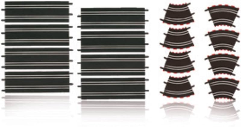 Carrera GO Slot Car Race Track Extension Set #3, Add-On Accessory #20061614 | Track Pack Compatible with GO 1:43 Scale Tracks, Includes 8x Straights, 4x 1/45° Curves, 4x 1/45° High Banked Curves Ages 6+