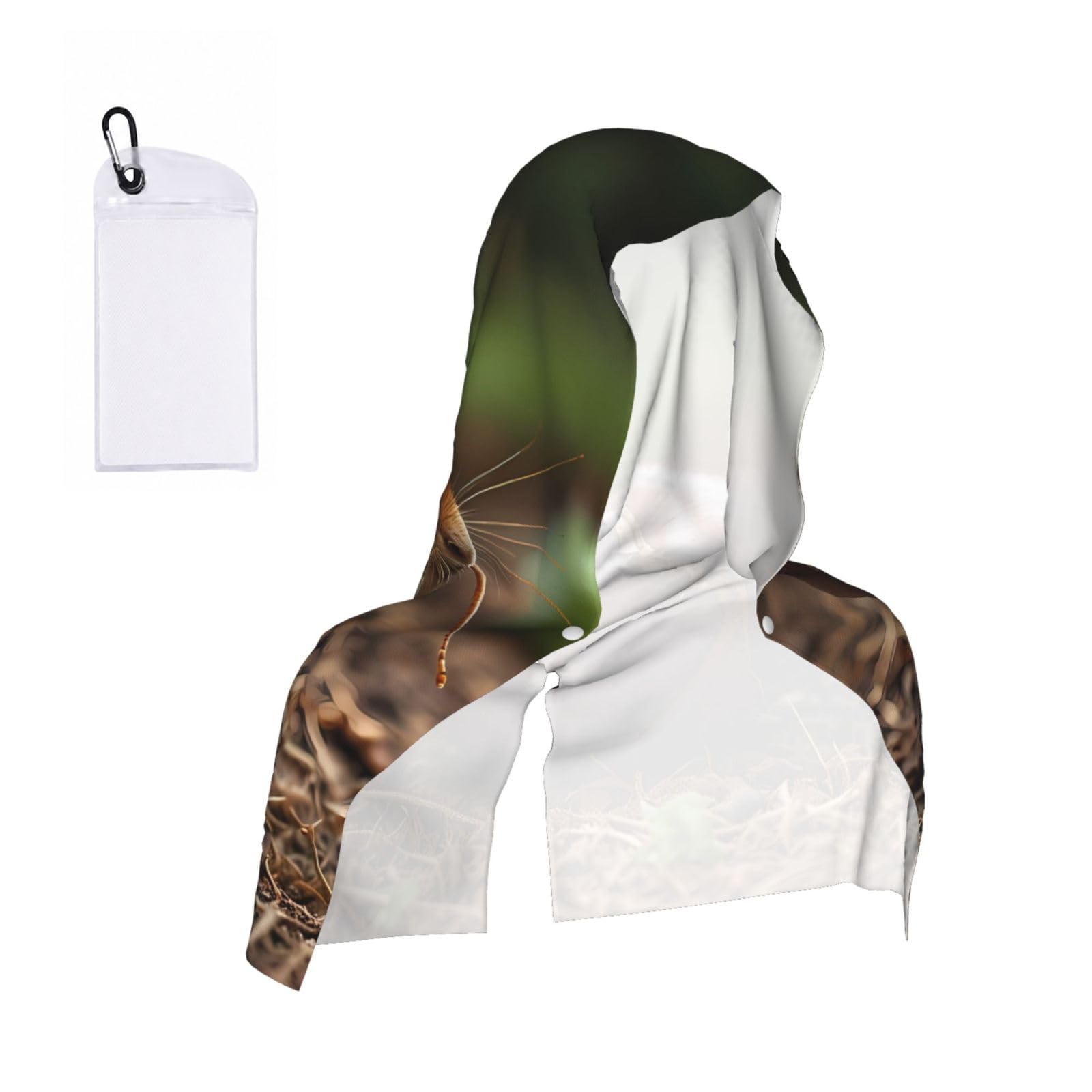ZQYTGFDC chestnut Cooling hooded towels are suitable for summer sports, running, outdoor work, and gardening.