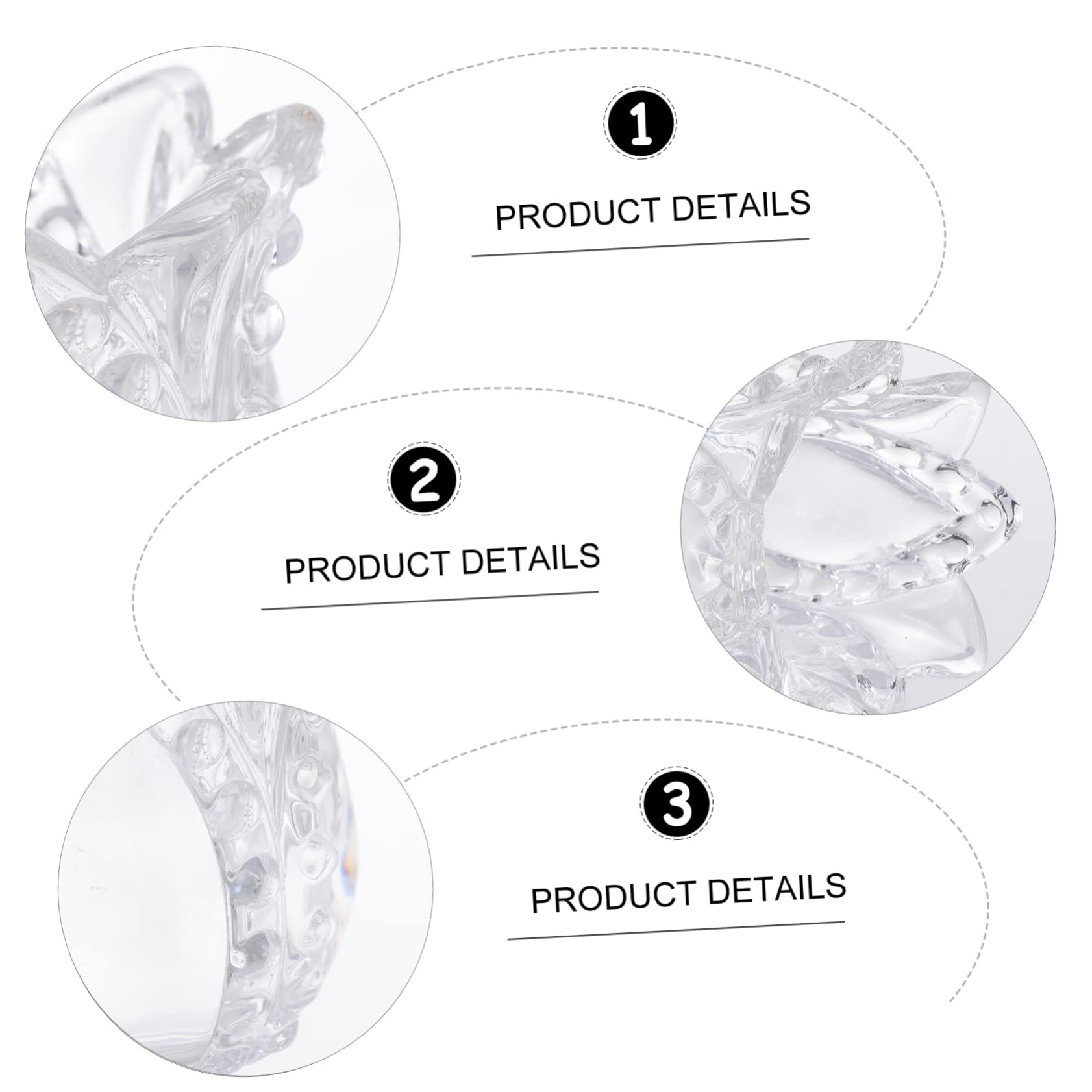 Cabilock 6pcs Flower Candle Cup Desktop Decor Candle Container Glass Candle Cup Transparent Candle Cup Tealight Holder Desktop Adornment Decorative Candle Cup Tealight Cup Candle Holder