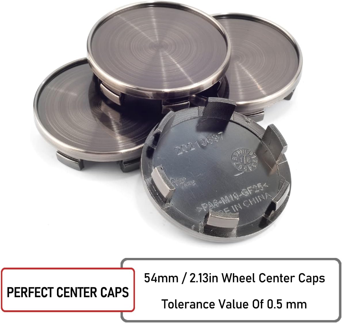 RTRHINOTUNING Wheel Center Caps Compatible with Nissan Altima Maxima Murano Rogue Altima Sentra Wheel, 4 Pack, 2.13"(54 mm)/1.95"(49.5 mm)